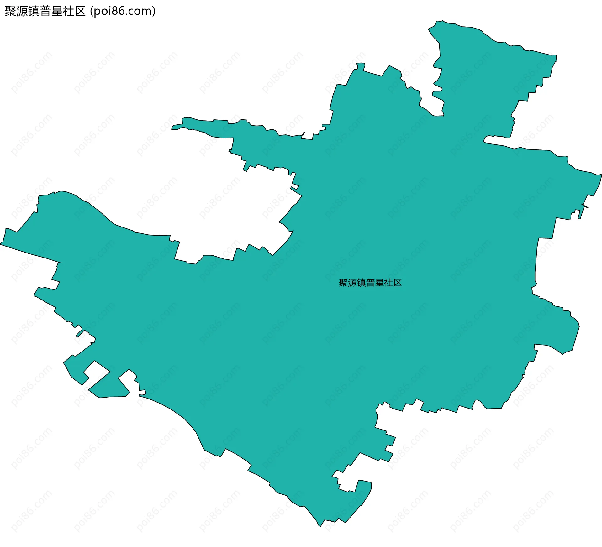 聚源镇普星社区边界地图