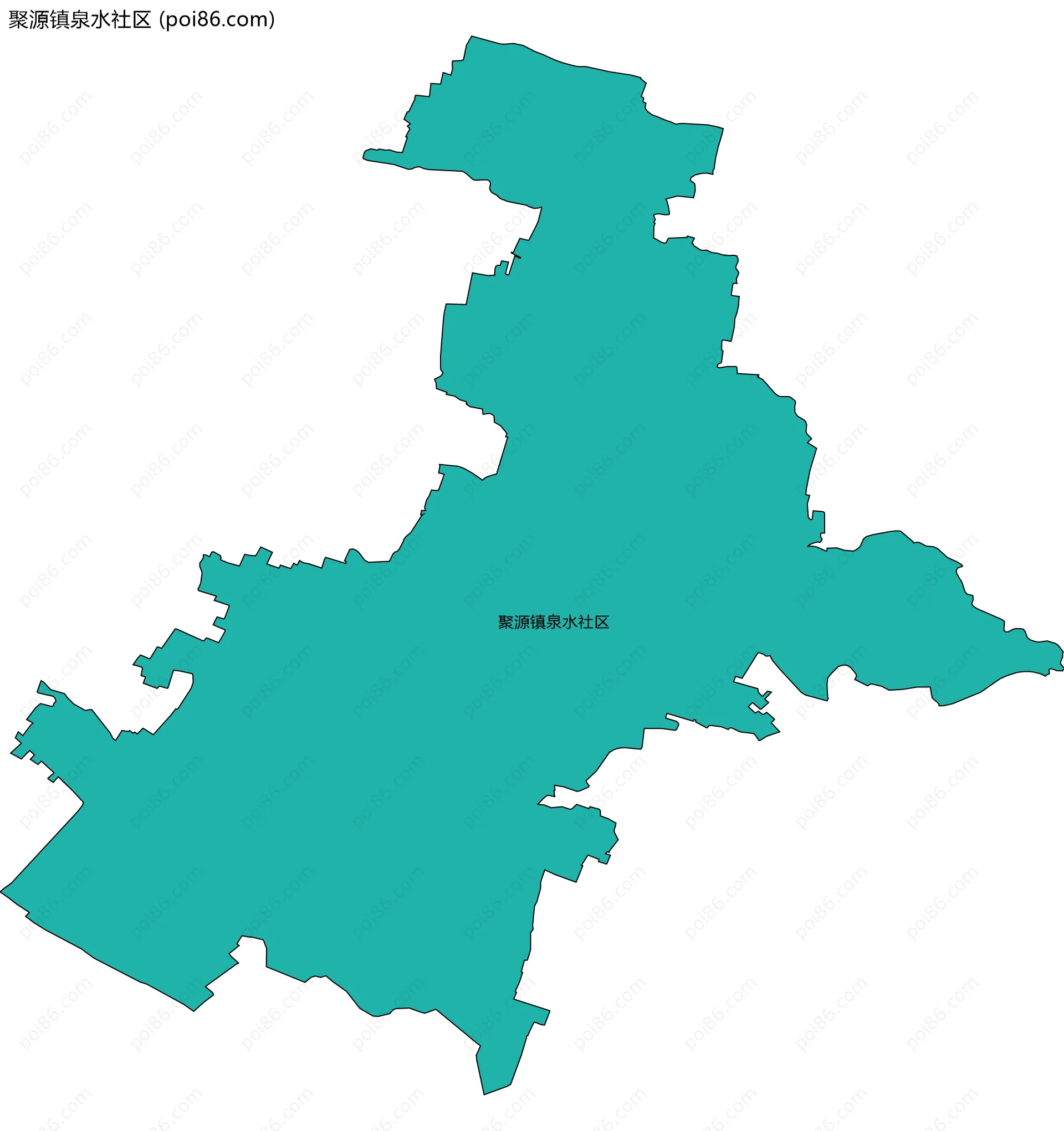 聚源镇泉水社区边界地图