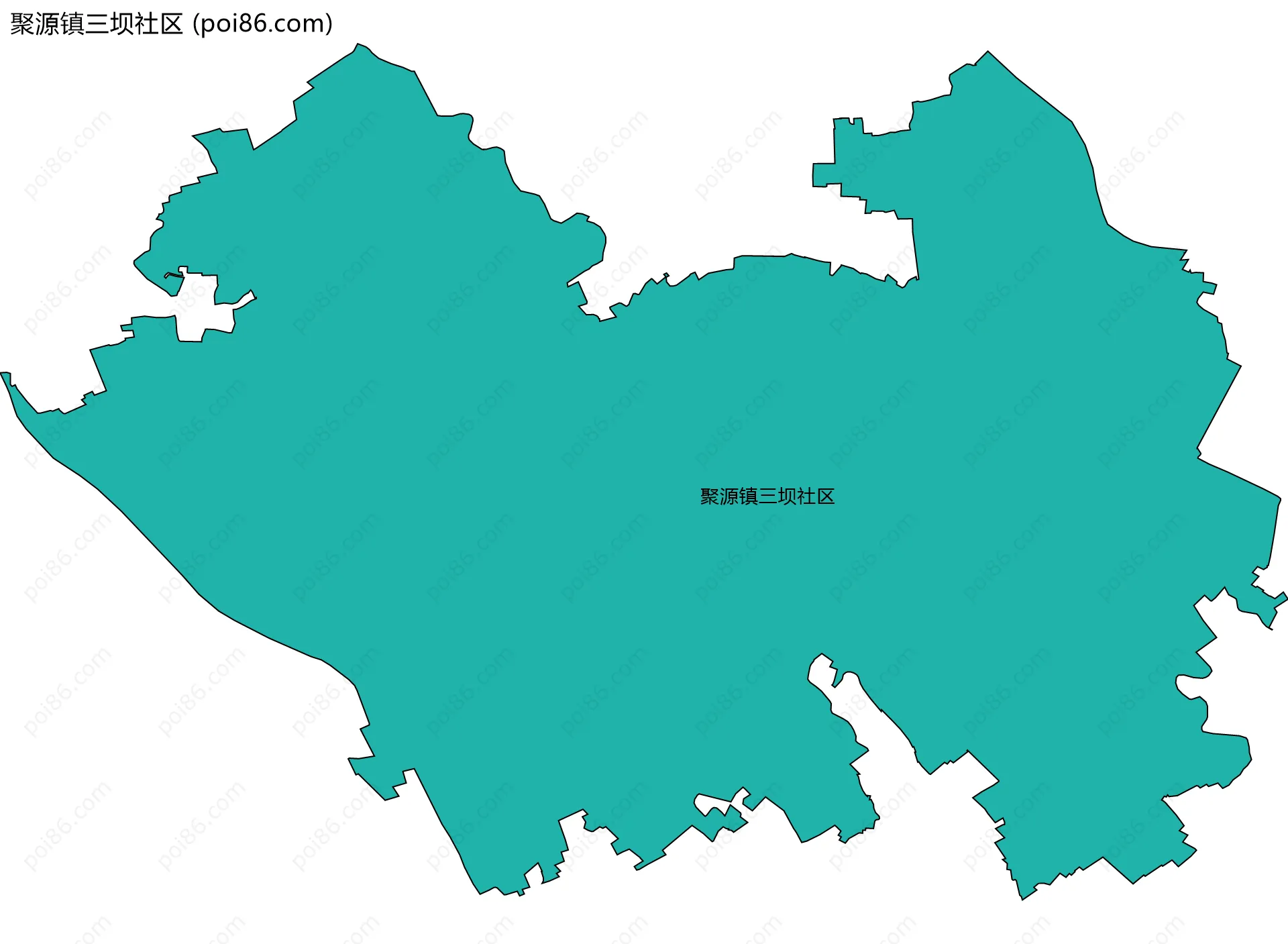 聚源镇三坝社区边界地图