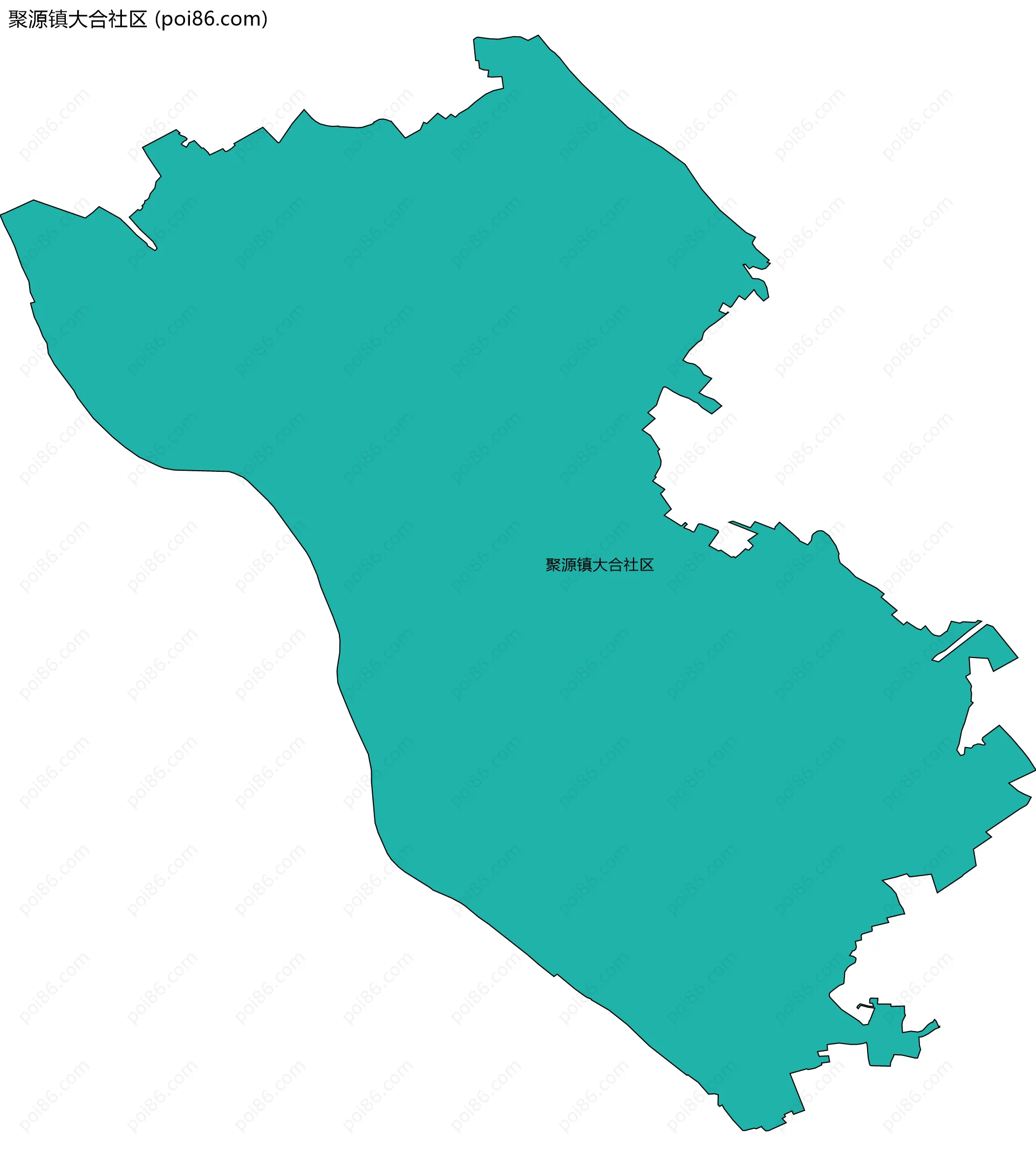 聚源镇大合社区边界地图