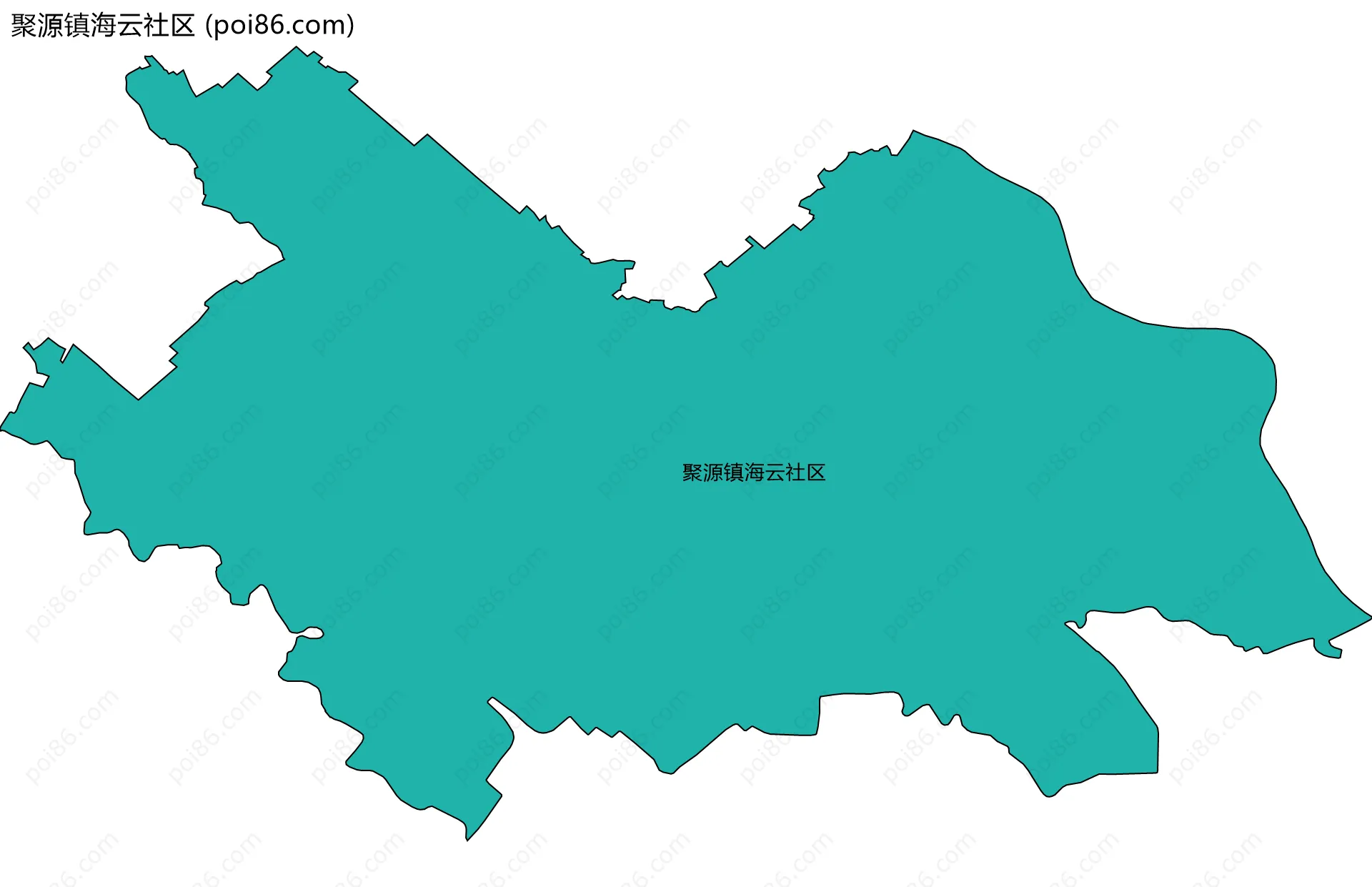 聚源镇海云社区边界地图