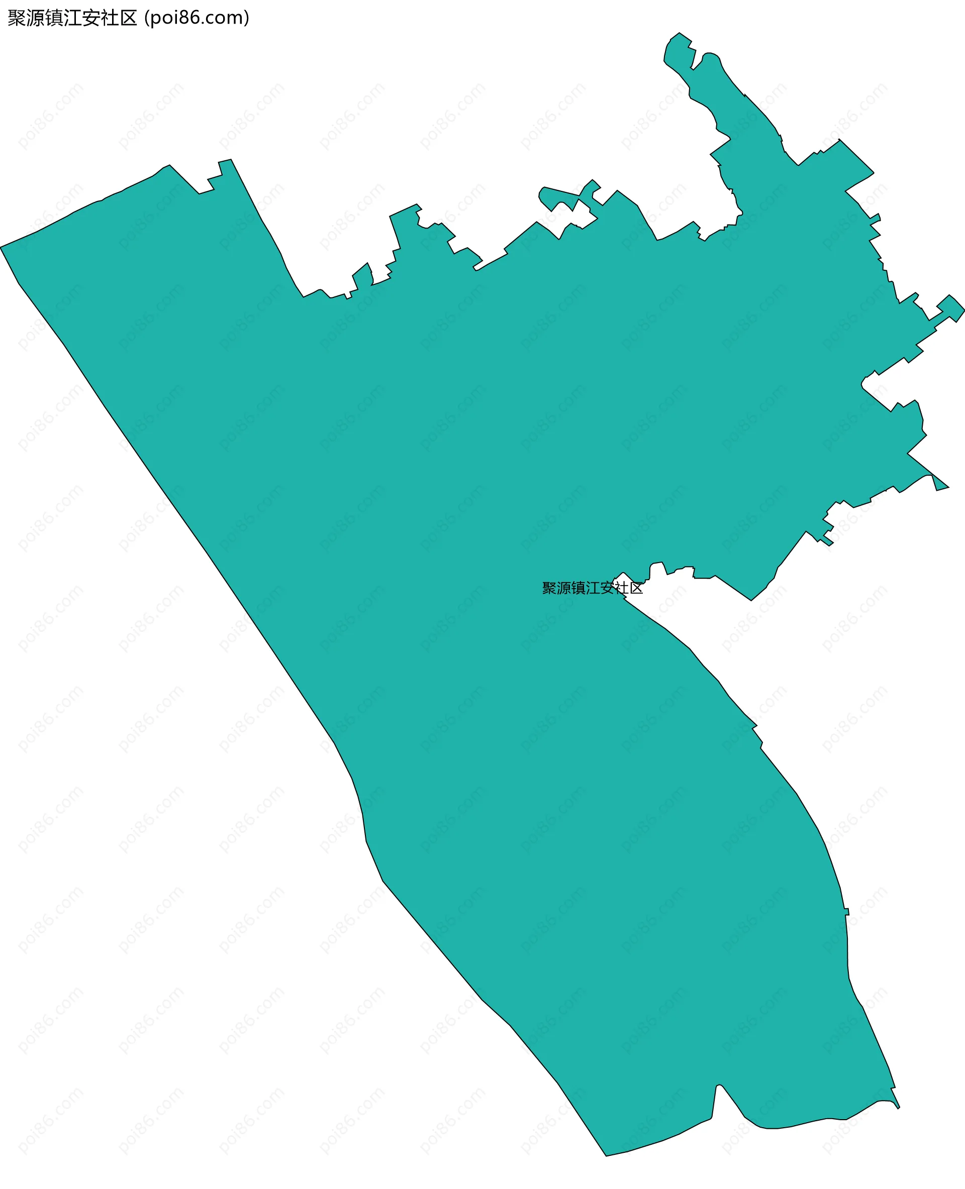 聚源镇江安社区边界地图