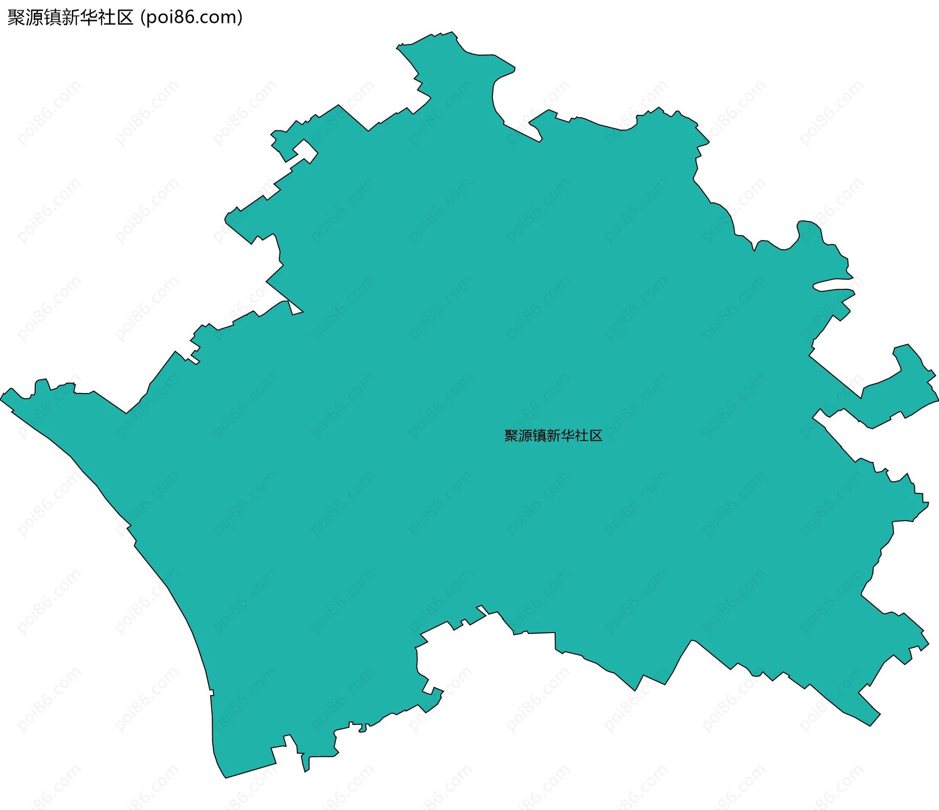 聚源镇新华社区边界地图