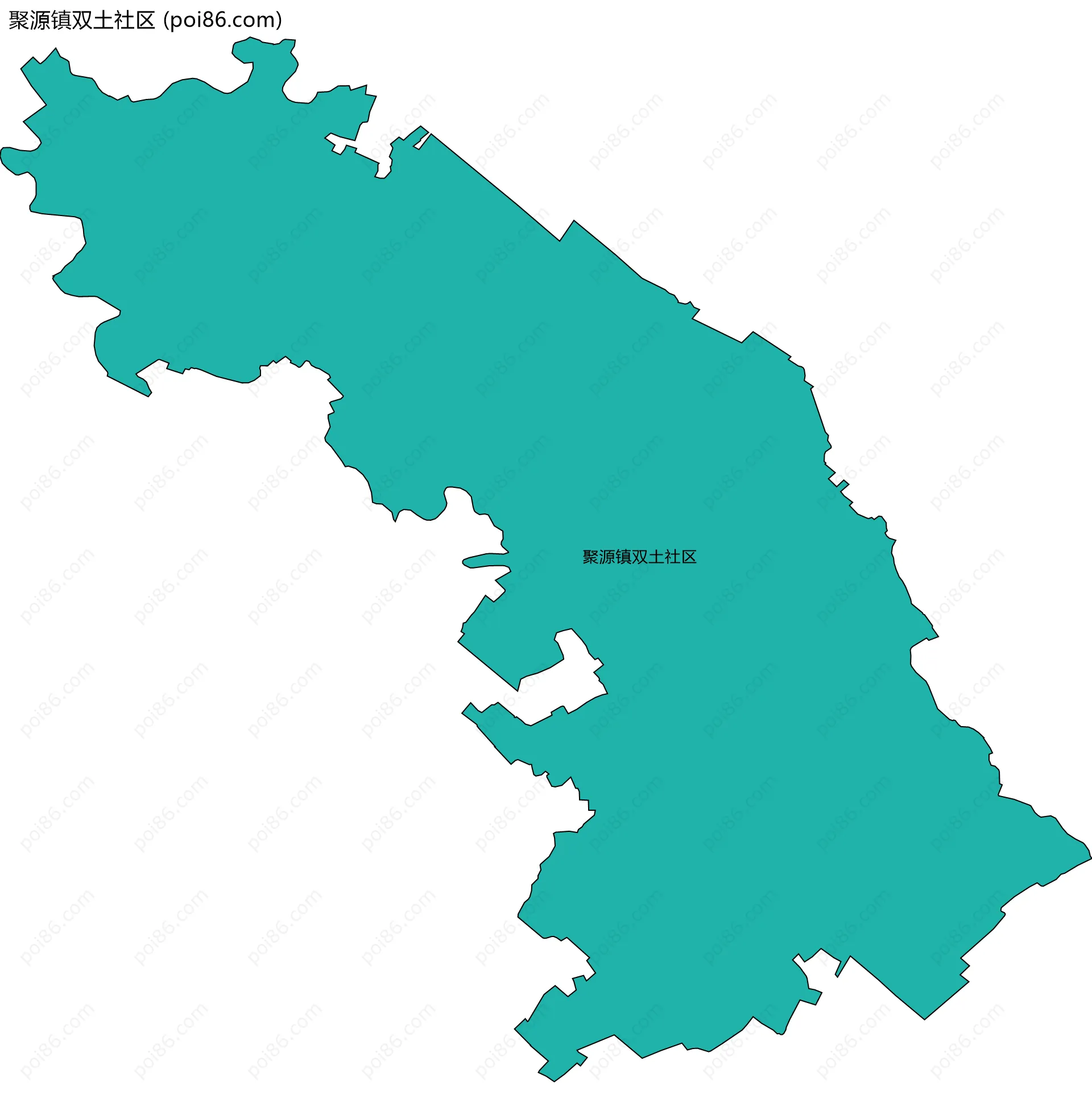 聚源镇双土社区边界地图