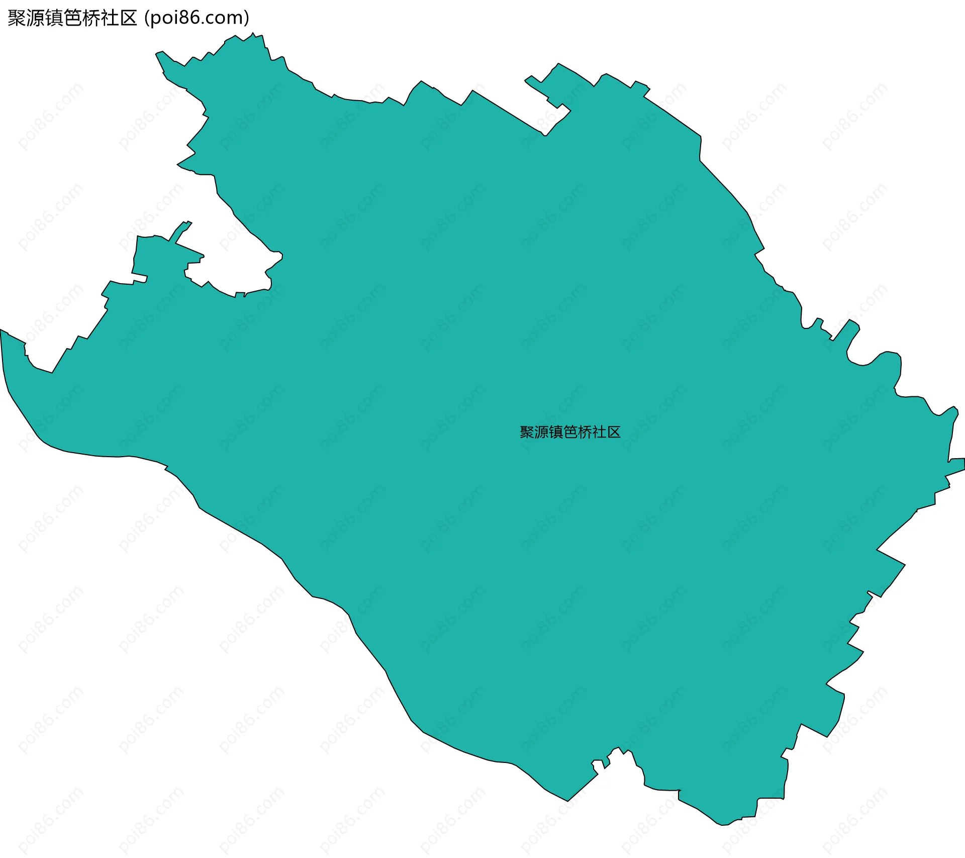 聚源镇笆桥社区边界地图