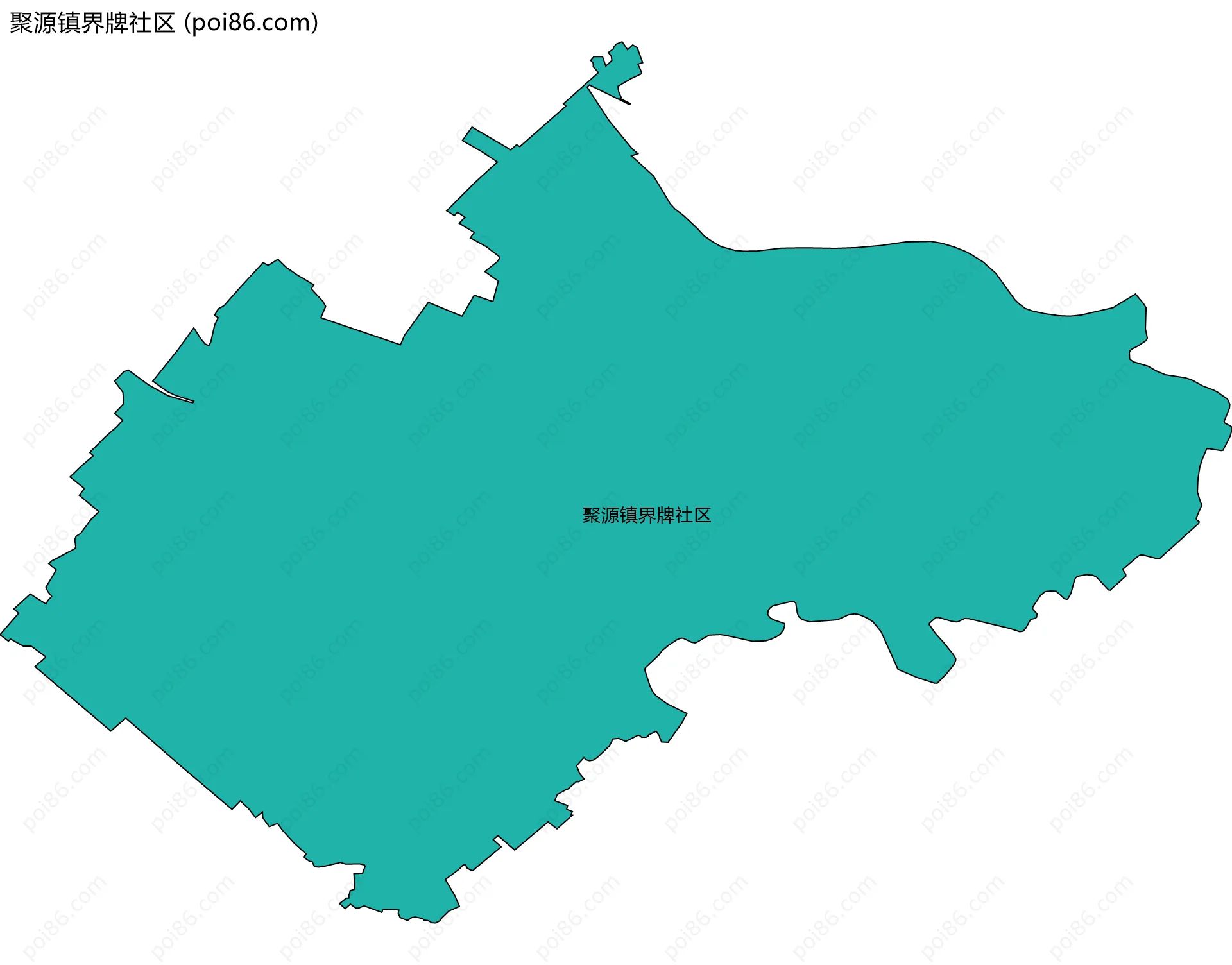聚源镇界牌社区边界地图