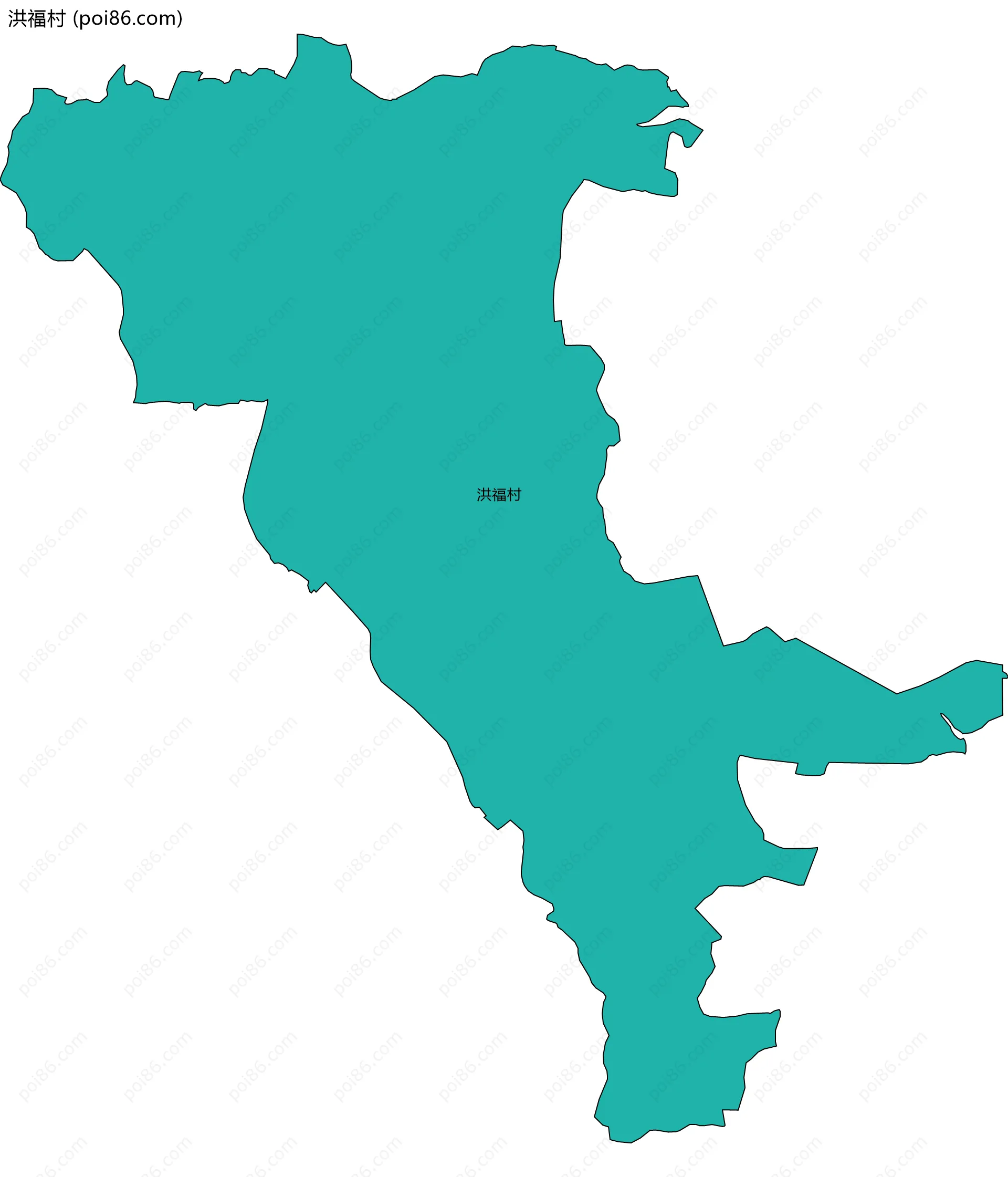 洪福村边界地图