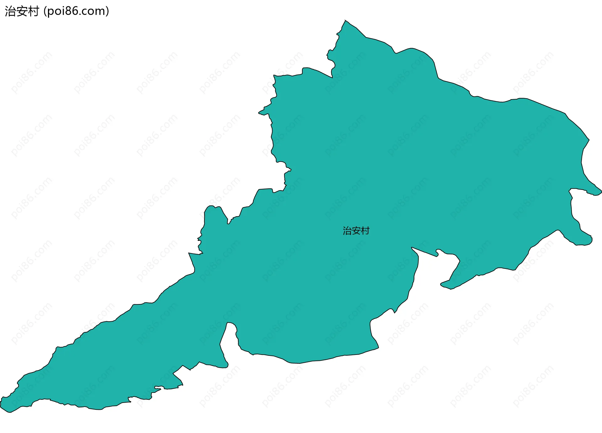 治安村边界地图