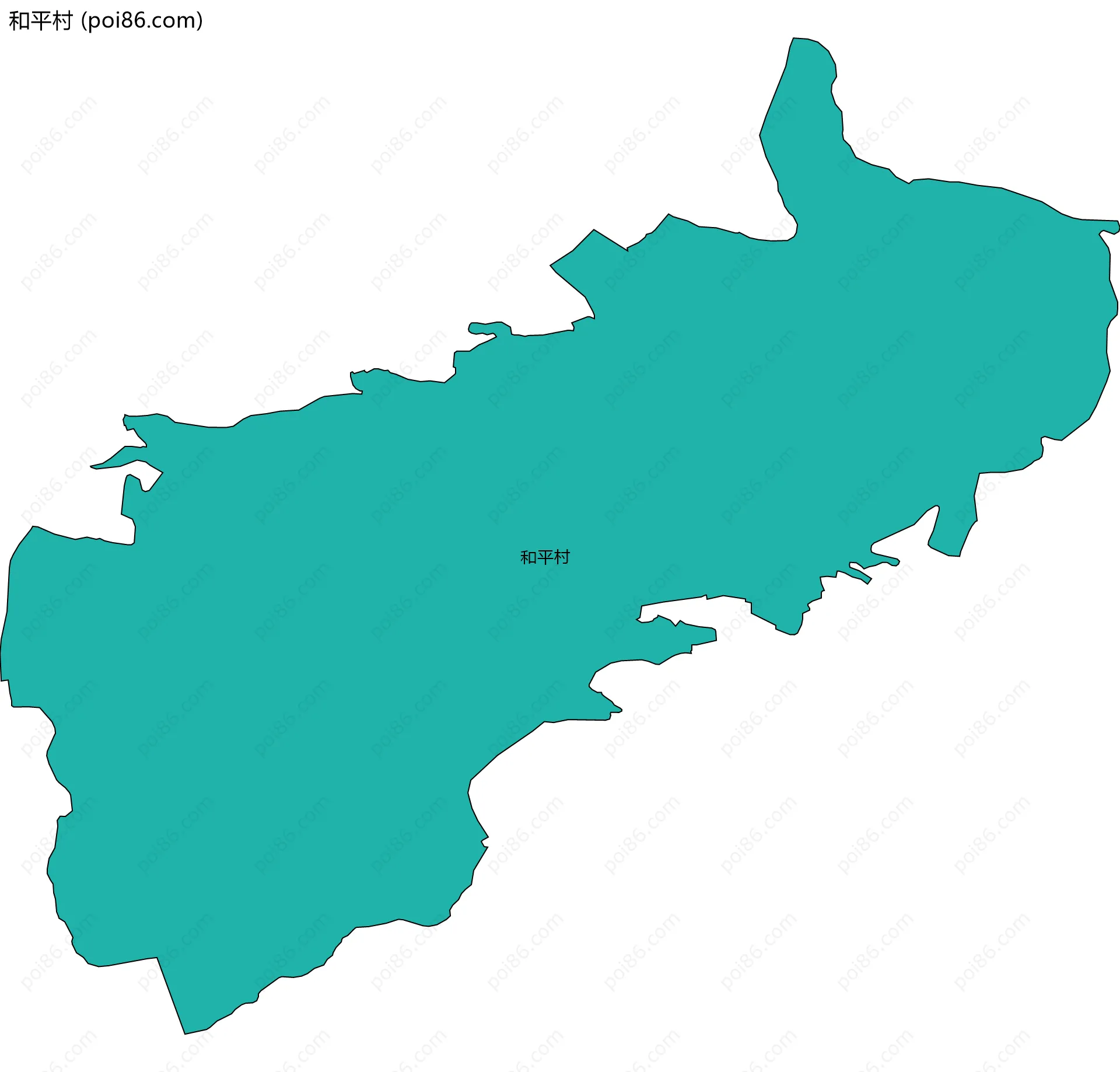 和平村边界地图