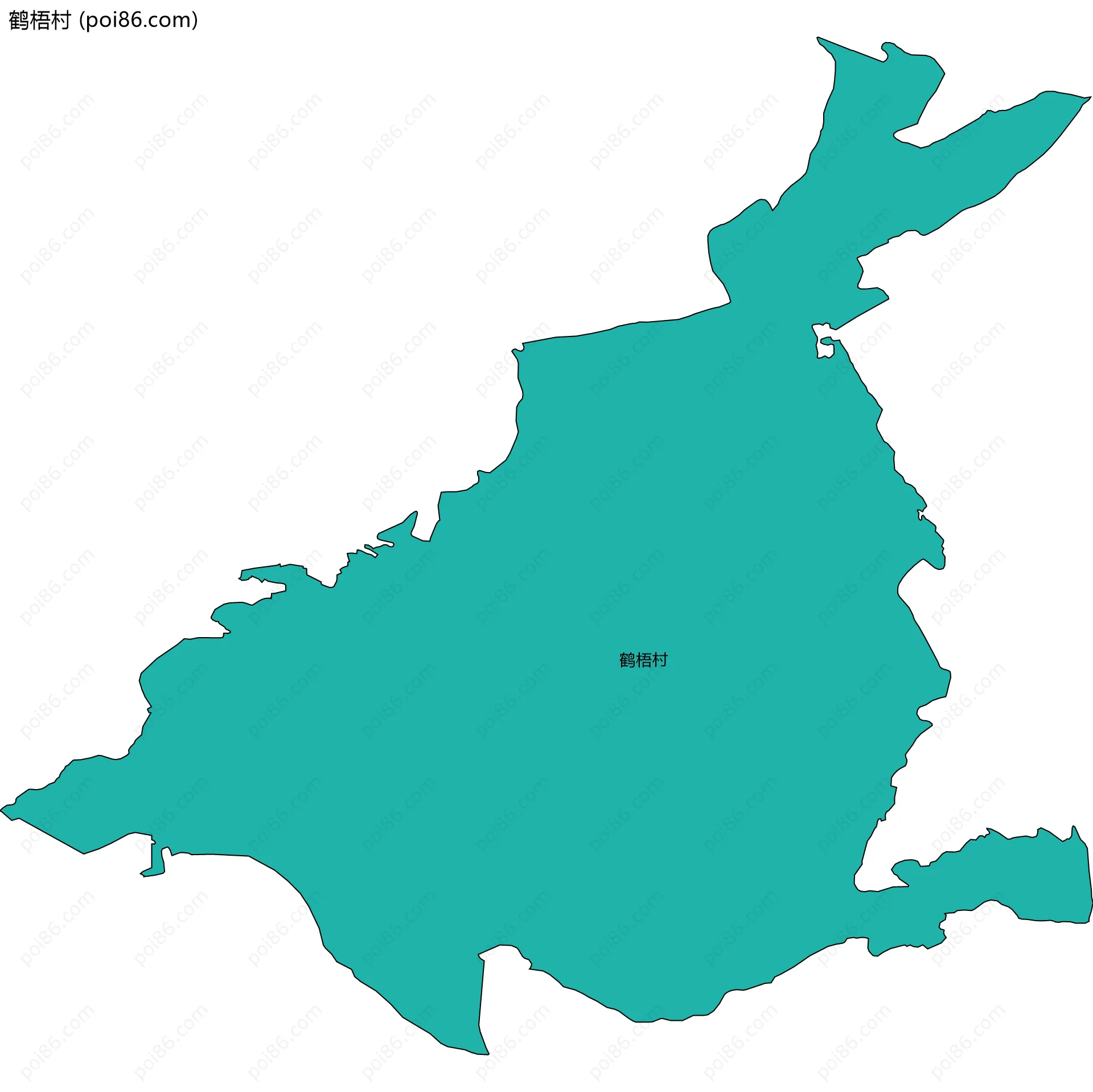 鹤梧村边界地图