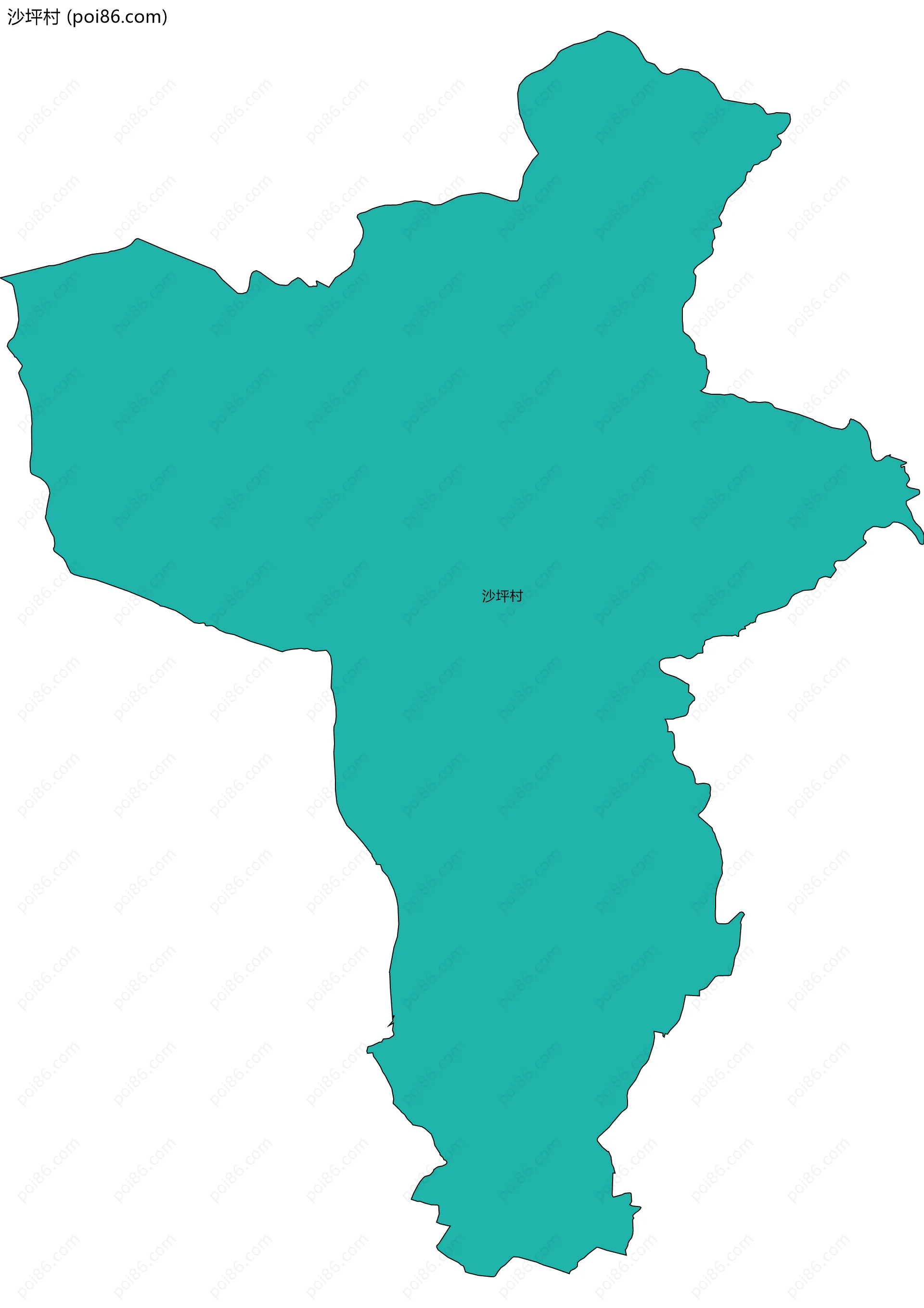 沙坪村边界地图