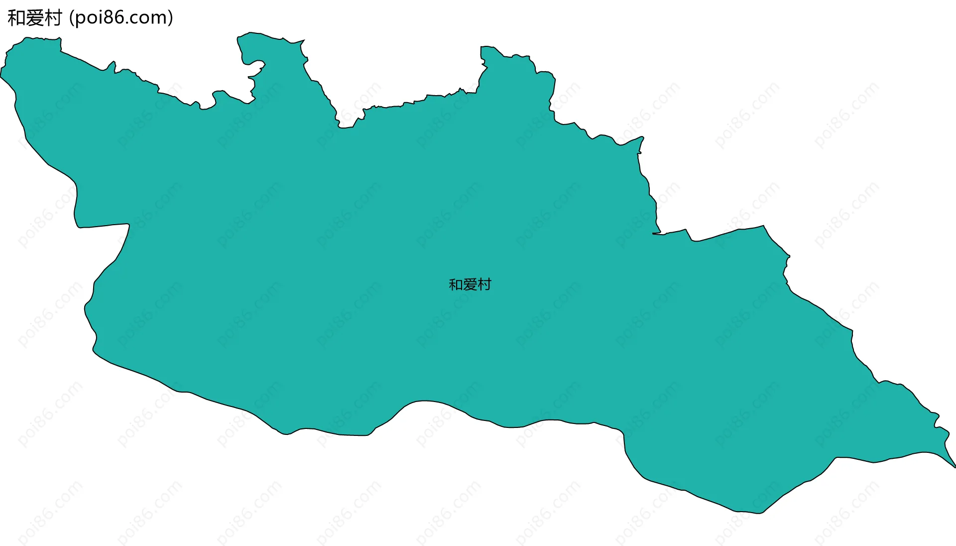 和爱村边界地图