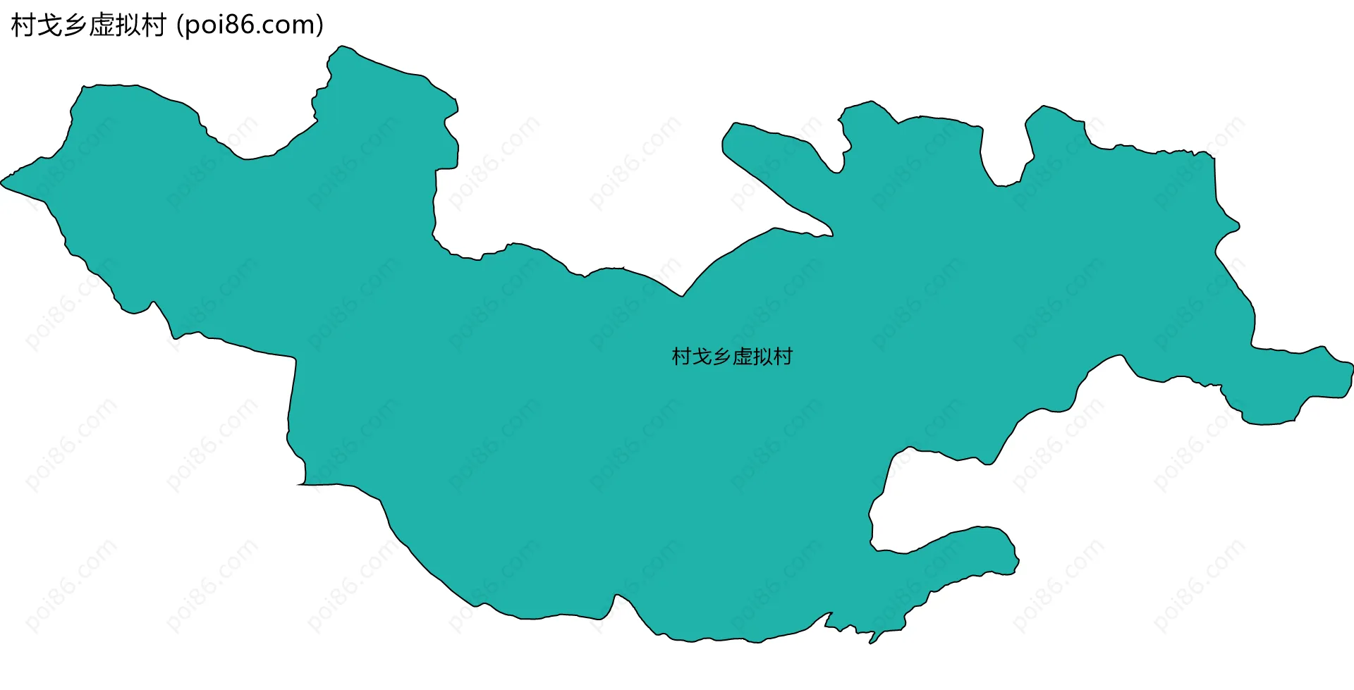 村戈乡虚拟村边界地图(五级行政区划)
