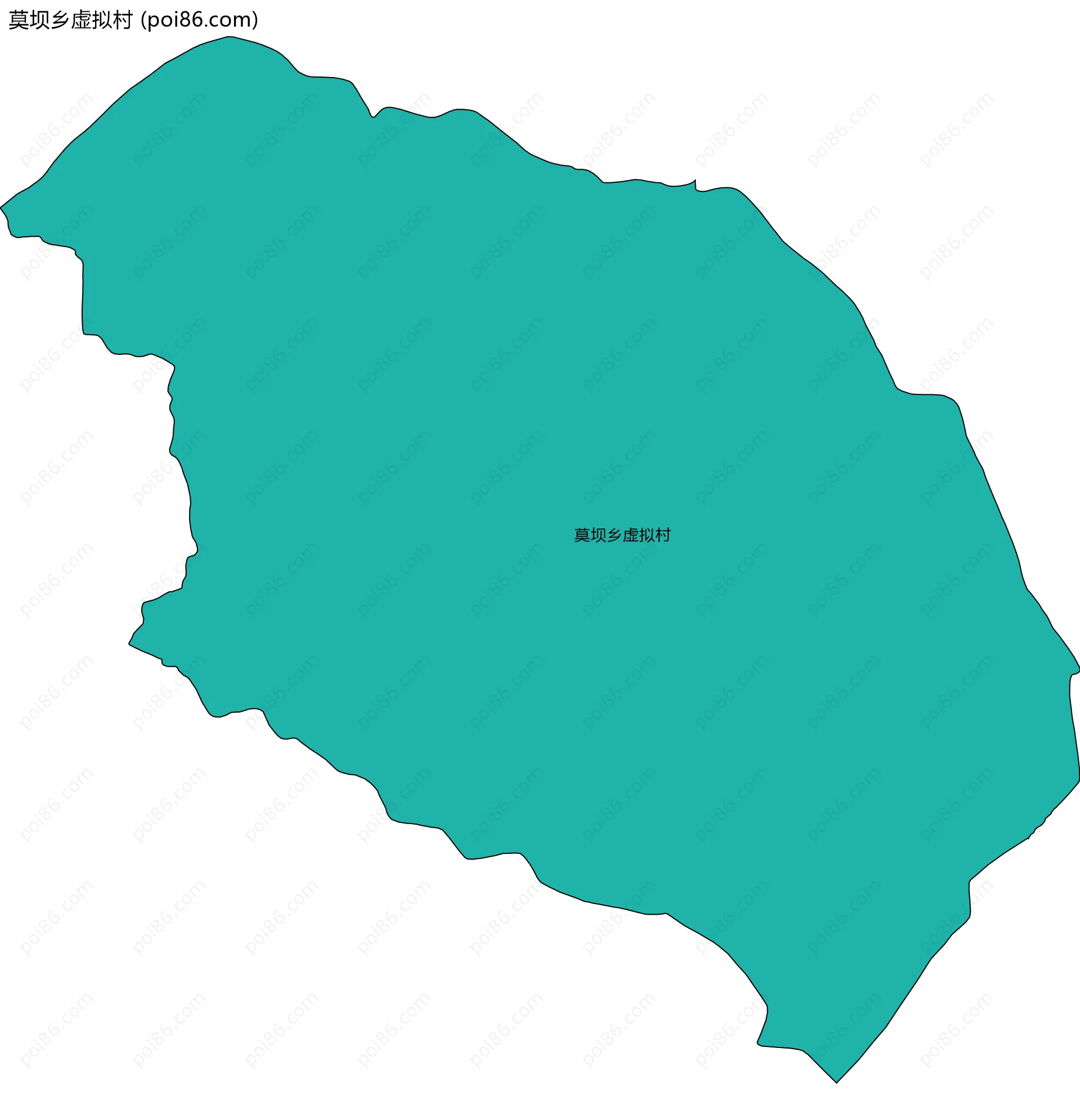 莫坝乡虚拟村边界地图