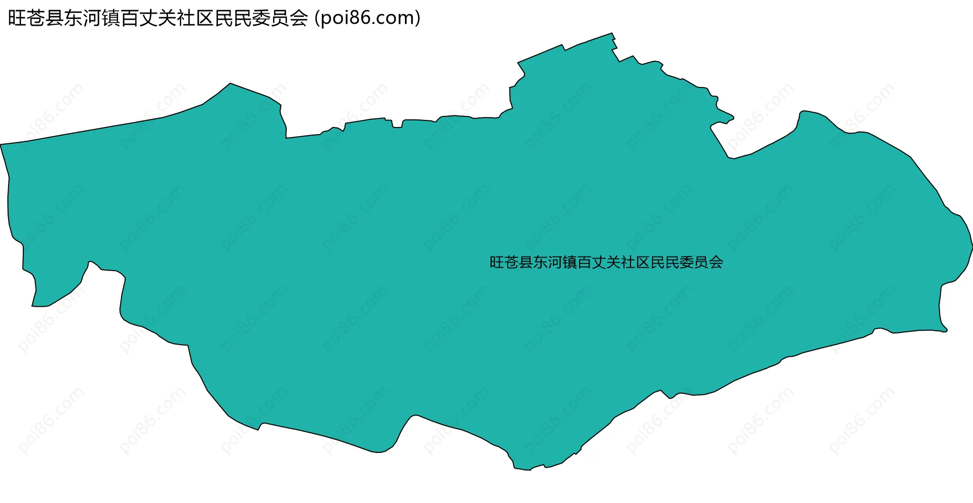 旺苍县东河镇百丈关社区民民委员会边界地图