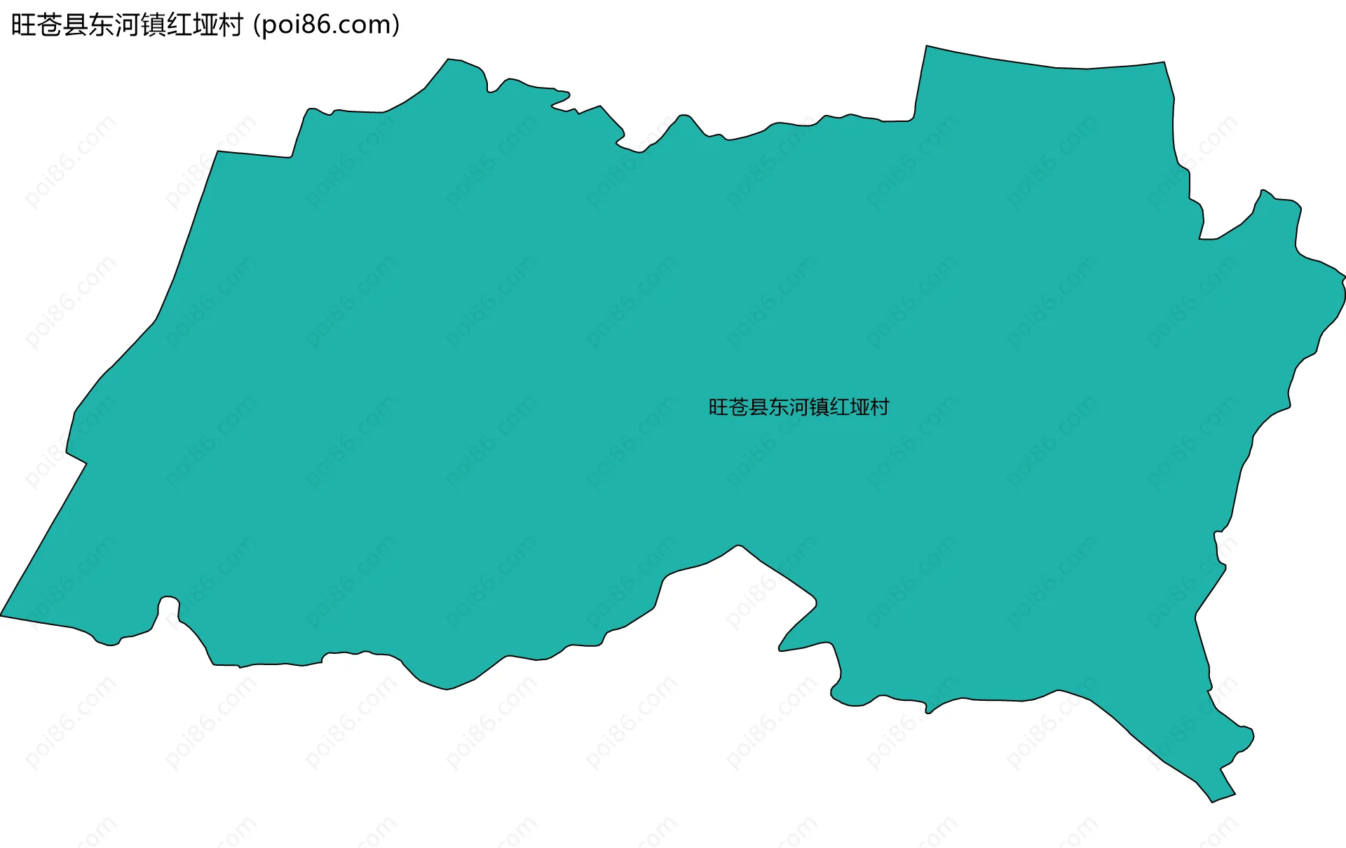 旺苍县东河镇红垭村边界地图