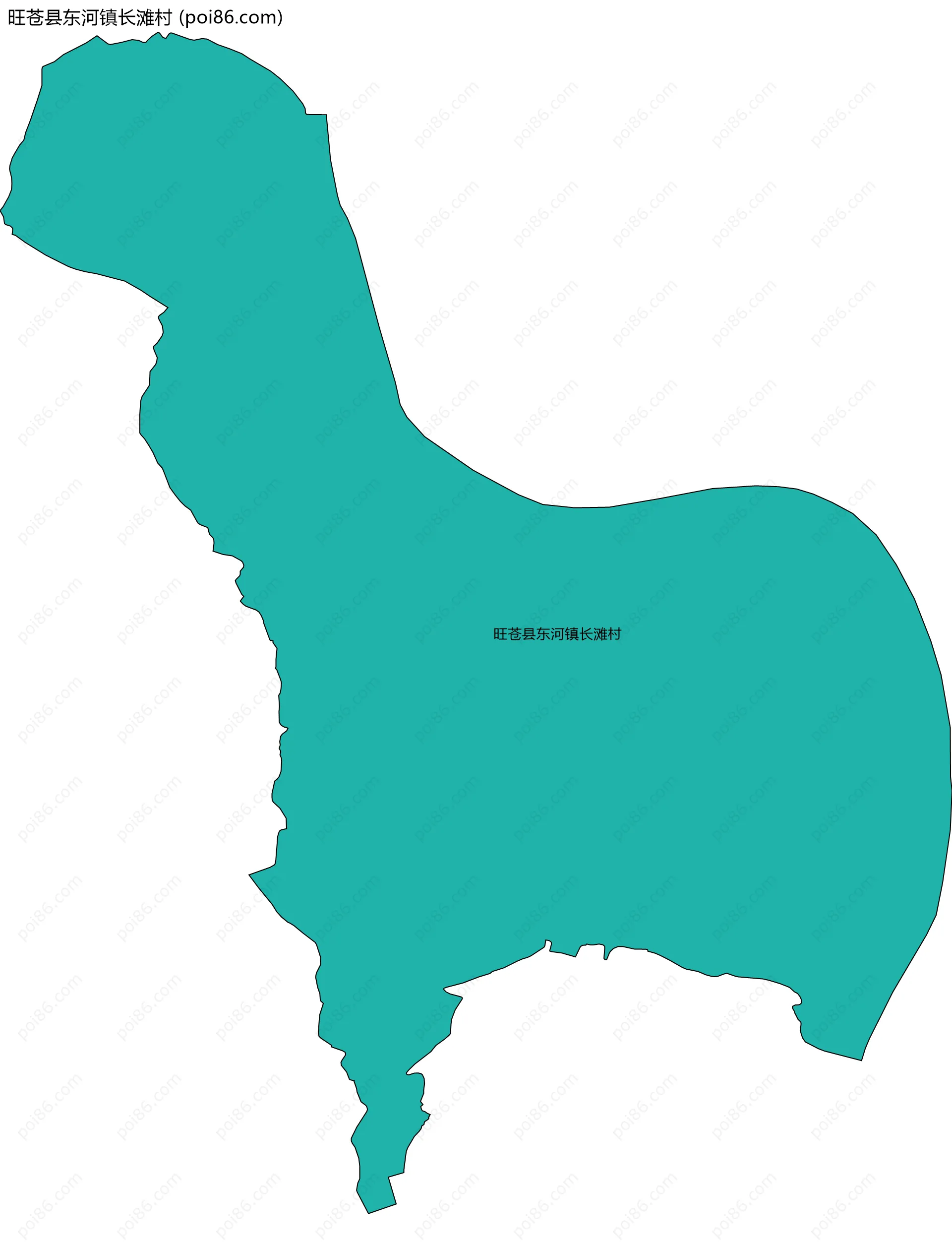 旺苍县东河镇长滩村边界地图