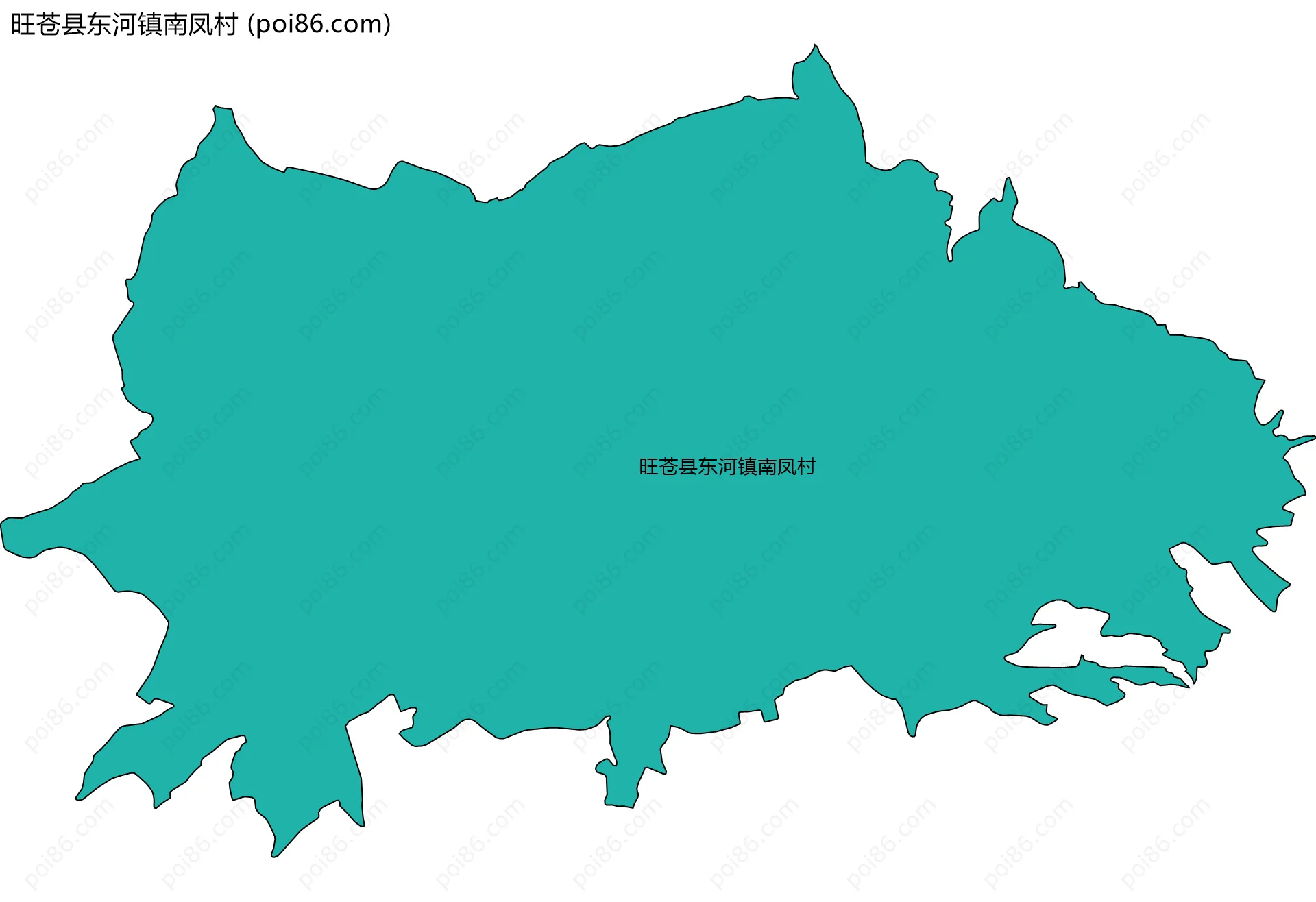 旺苍县东河镇南凤村边界地图