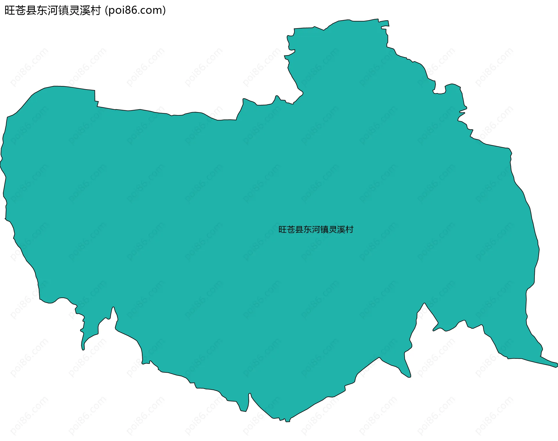 旺苍县东河镇灵溪村边界地图