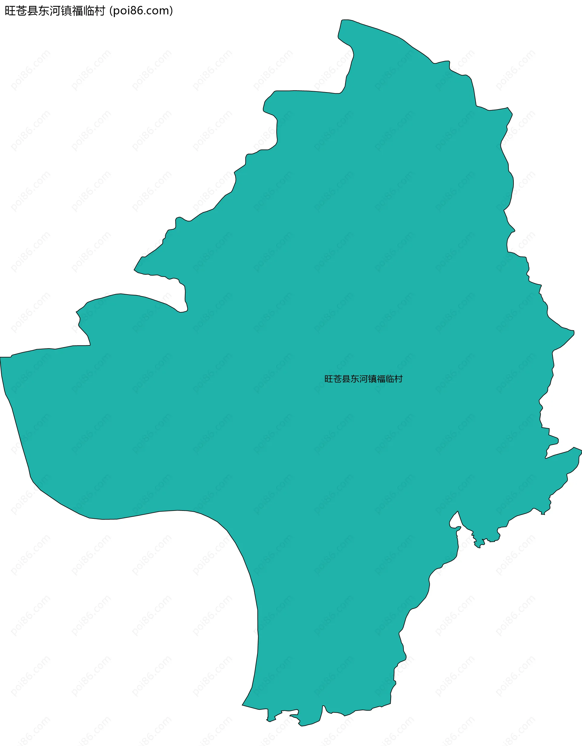 旺苍县东河镇福临村边界地图