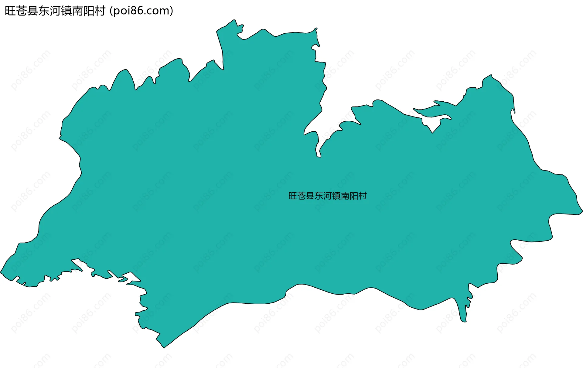 旺苍县东河镇南阳村边界地图