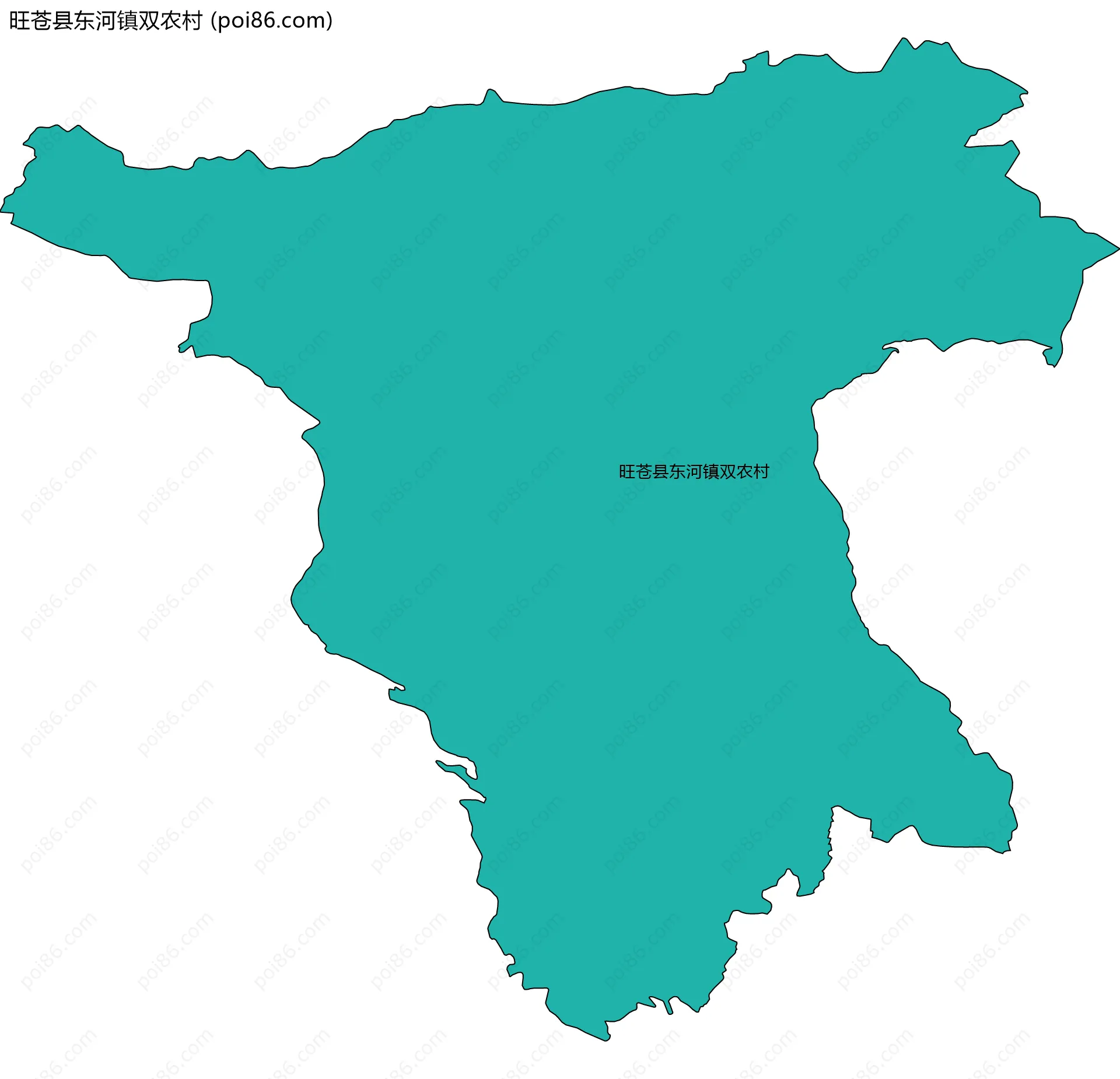 旺苍县东河镇双农村边界地图