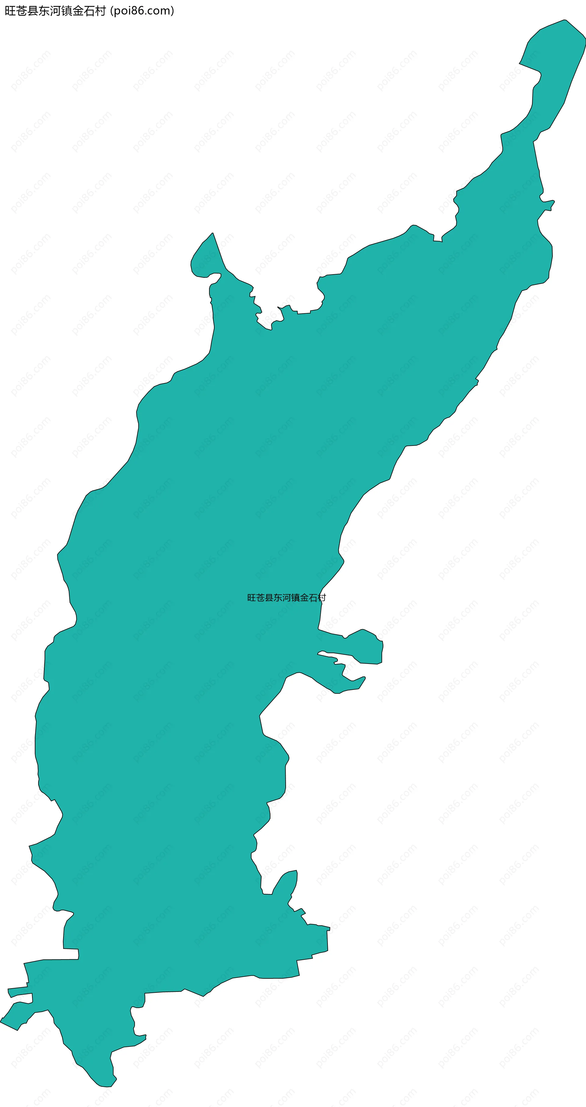 旺苍县东河镇金石村边界地图