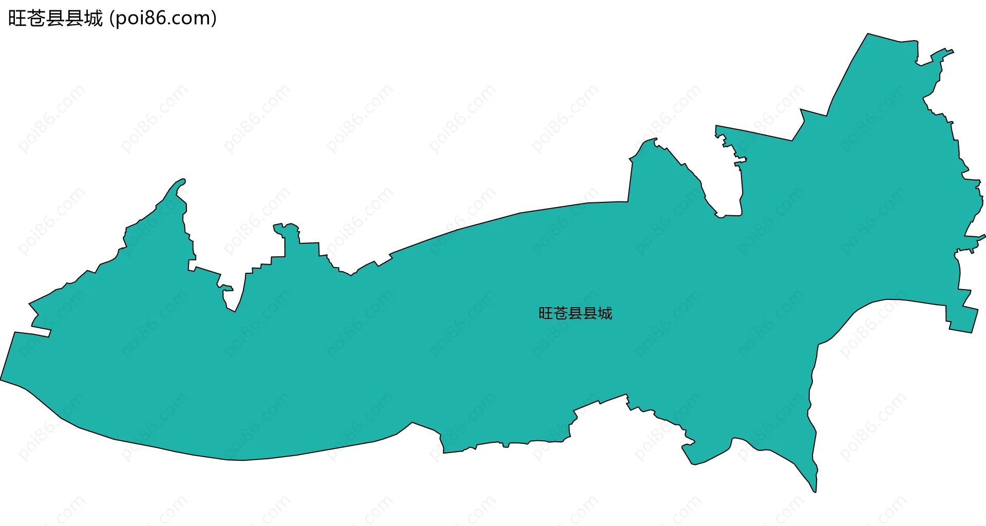 旺苍县县城边界地图