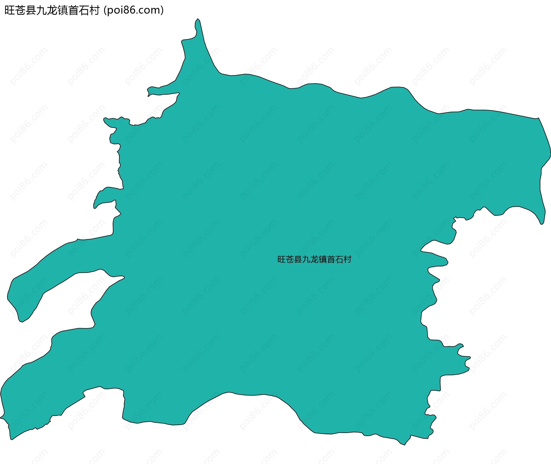 旺苍县九龙镇首石村边界地图