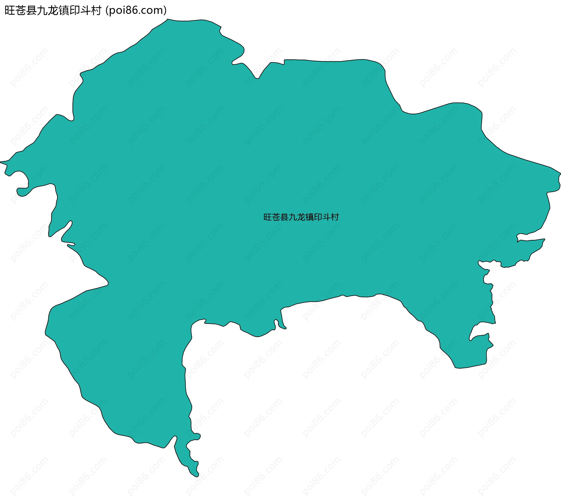 旺苍县九龙镇印斗村边界地图