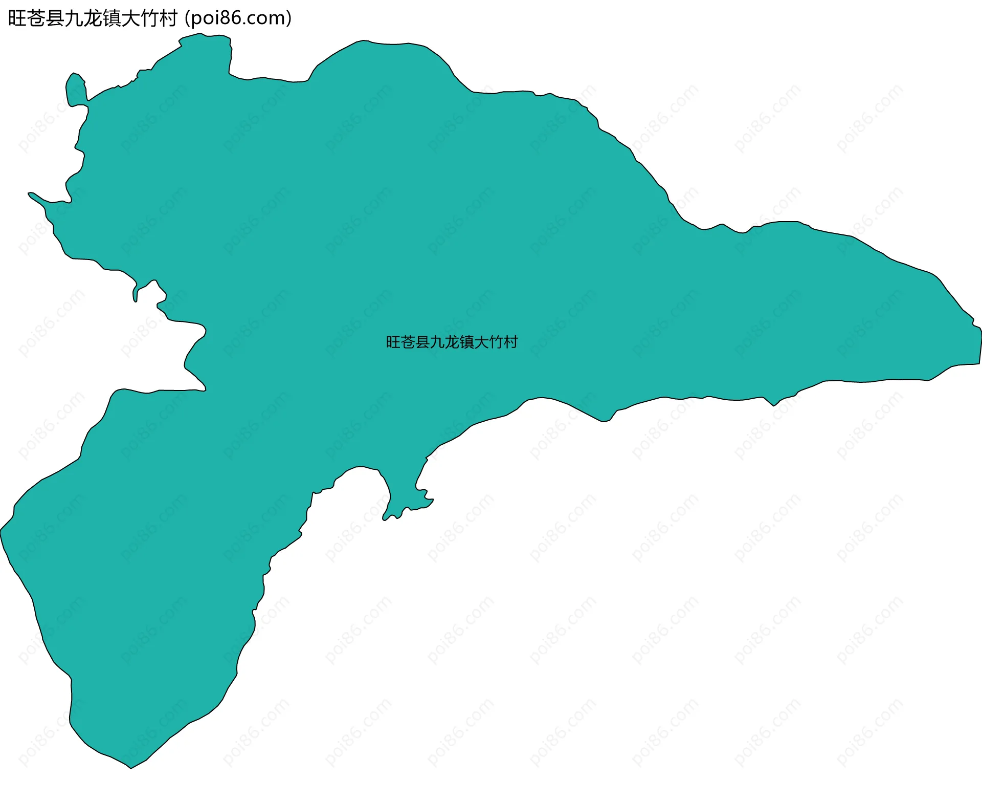 旺苍县九龙镇大竹村边界地图