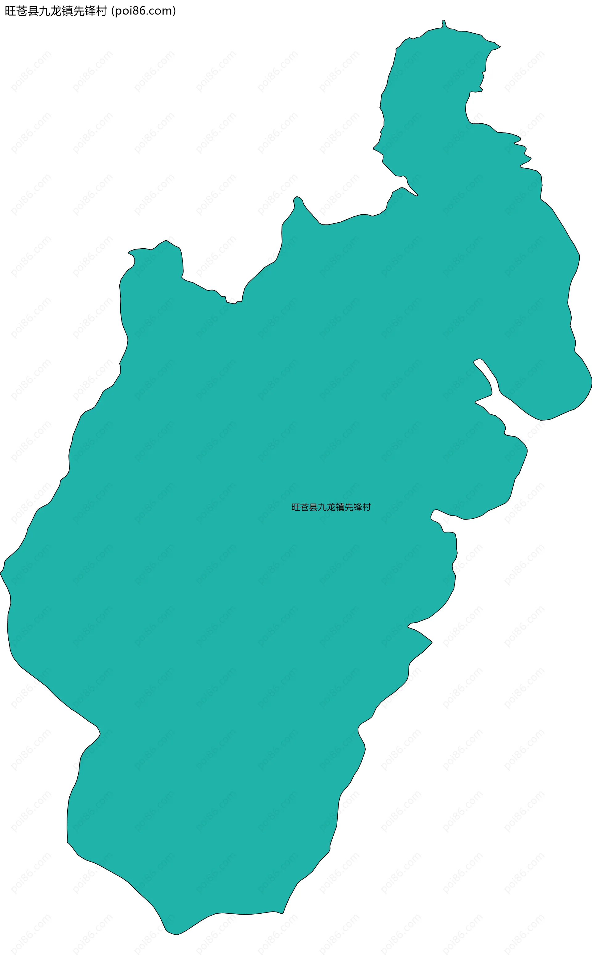 旺苍县九龙镇先锋村边界地图