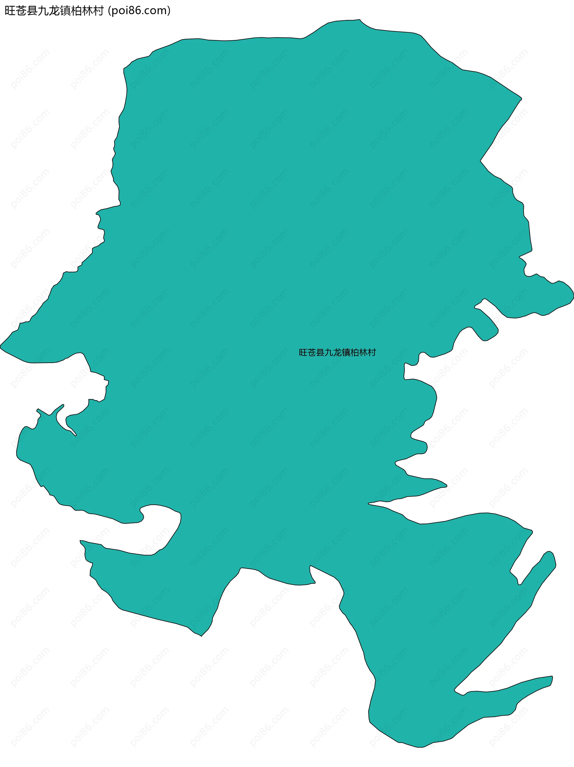 旺苍县九龙镇柏林村边界地图