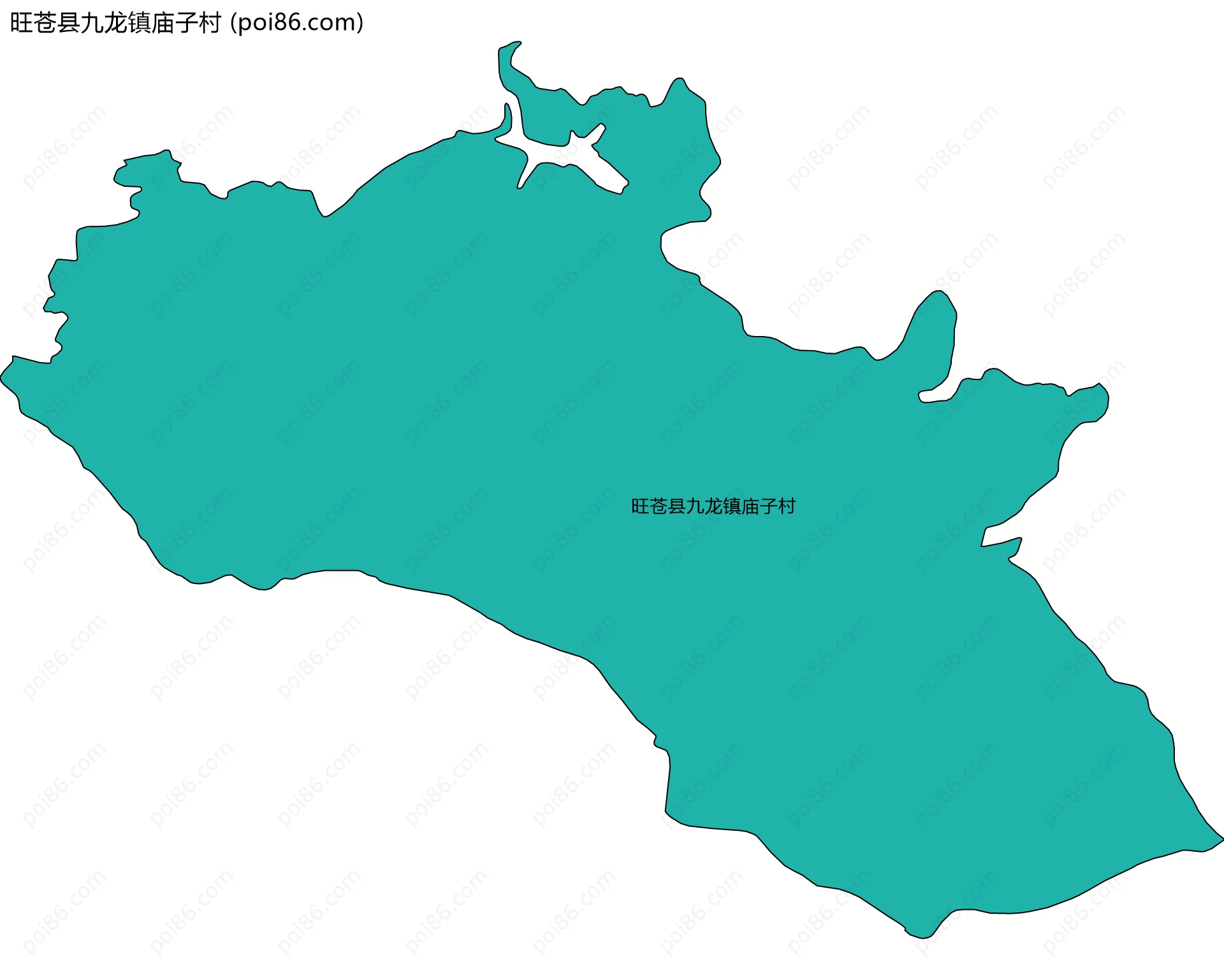 旺苍县九龙镇庙子村边界地图