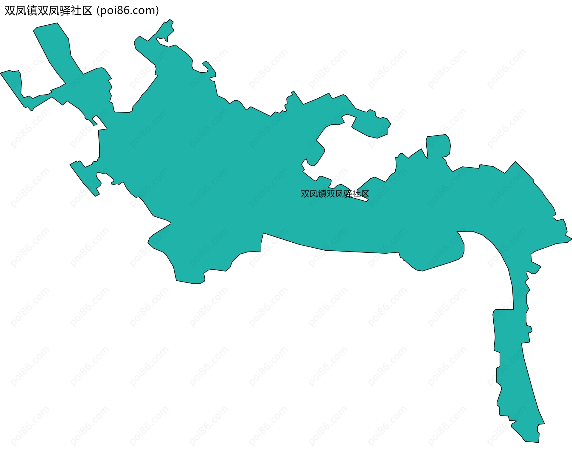 双凤镇双凤驿社区边界地图