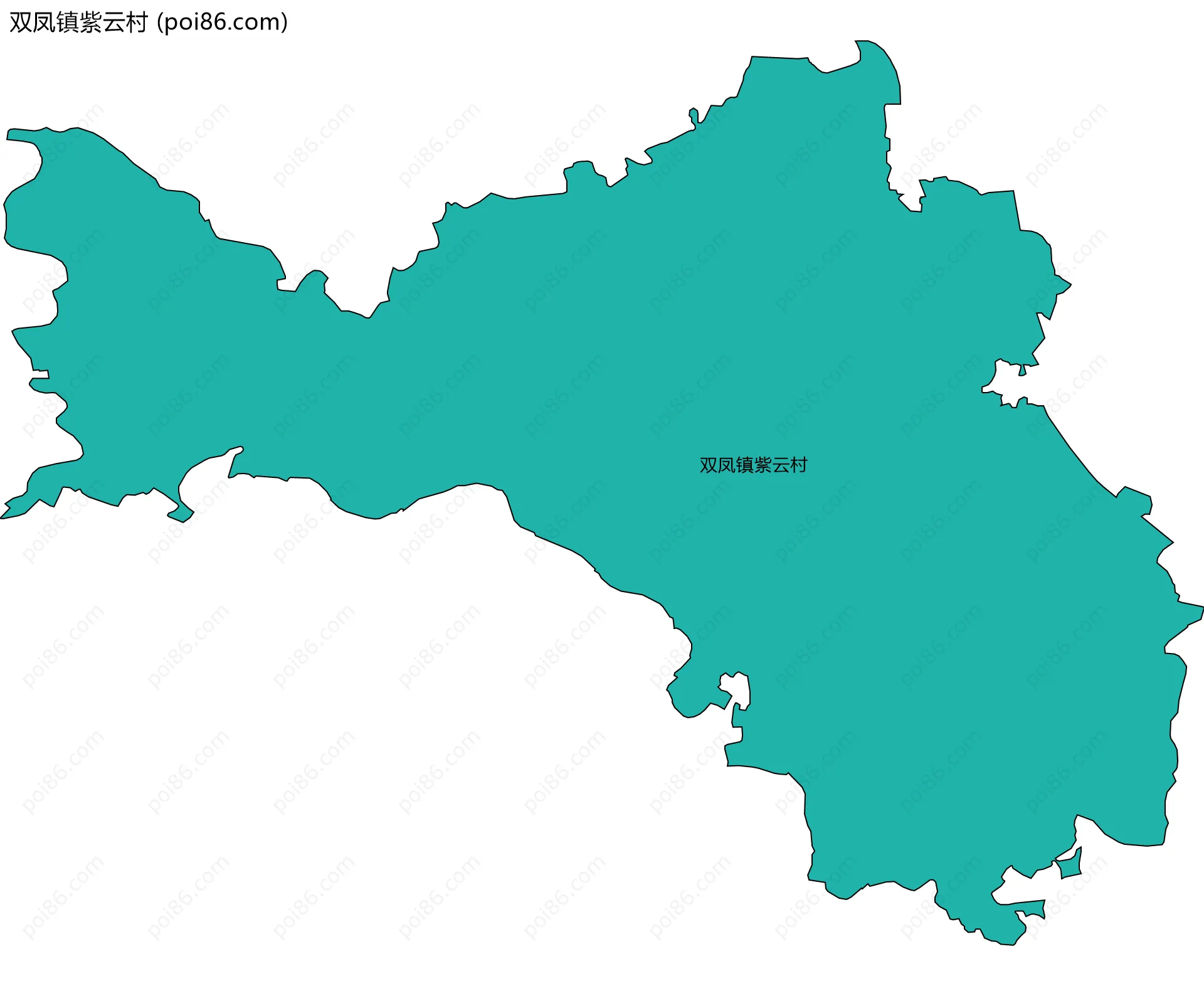 双凤镇紫云村边界地图