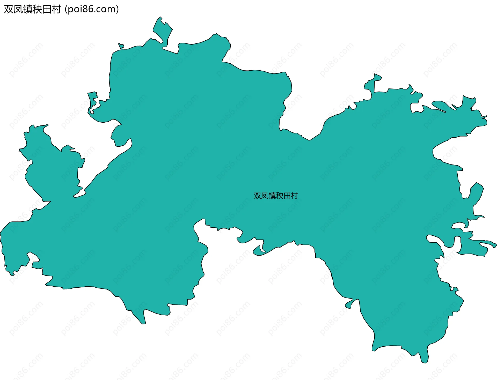 双凤镇秧田村边界地图