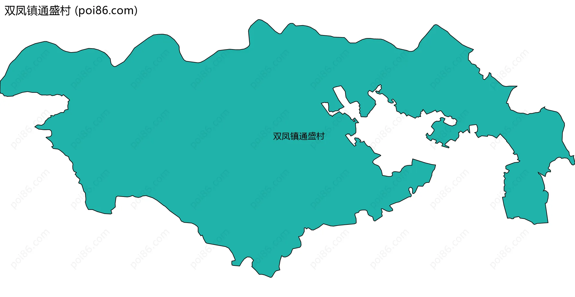 双凤镇通盛村边界地图