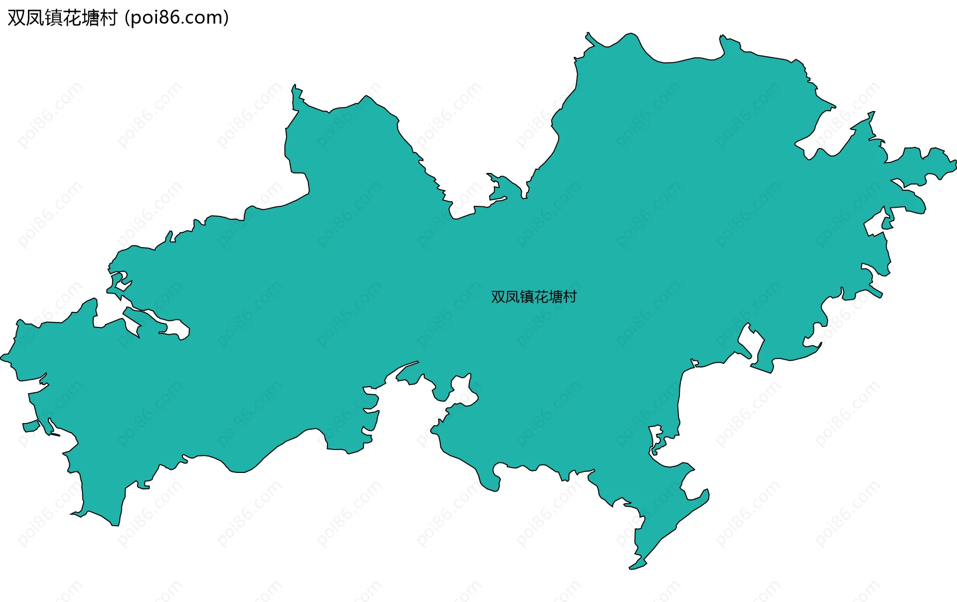 双凤镇花塘村边界地图