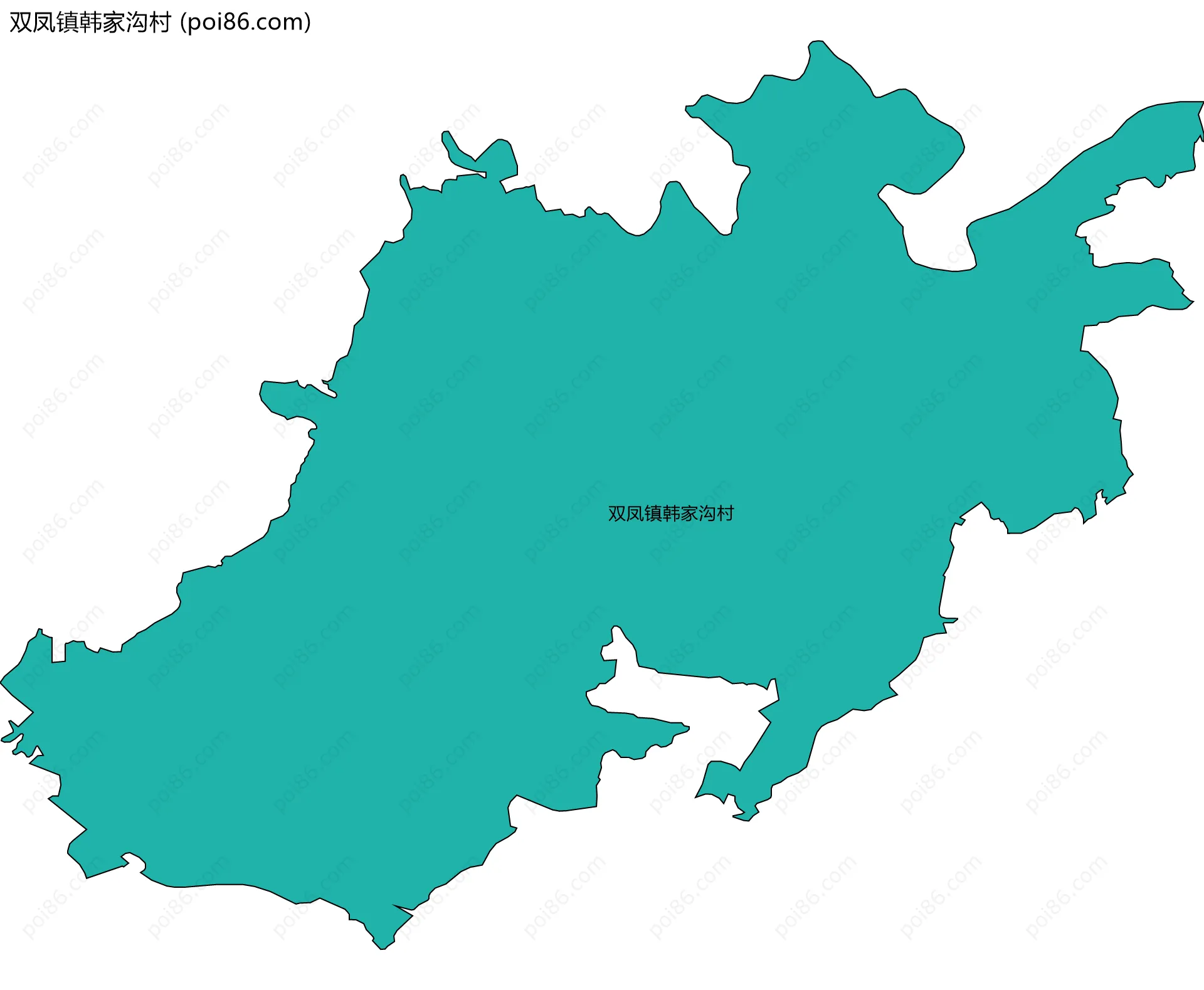 双凤镇韩家沟村边界地图
