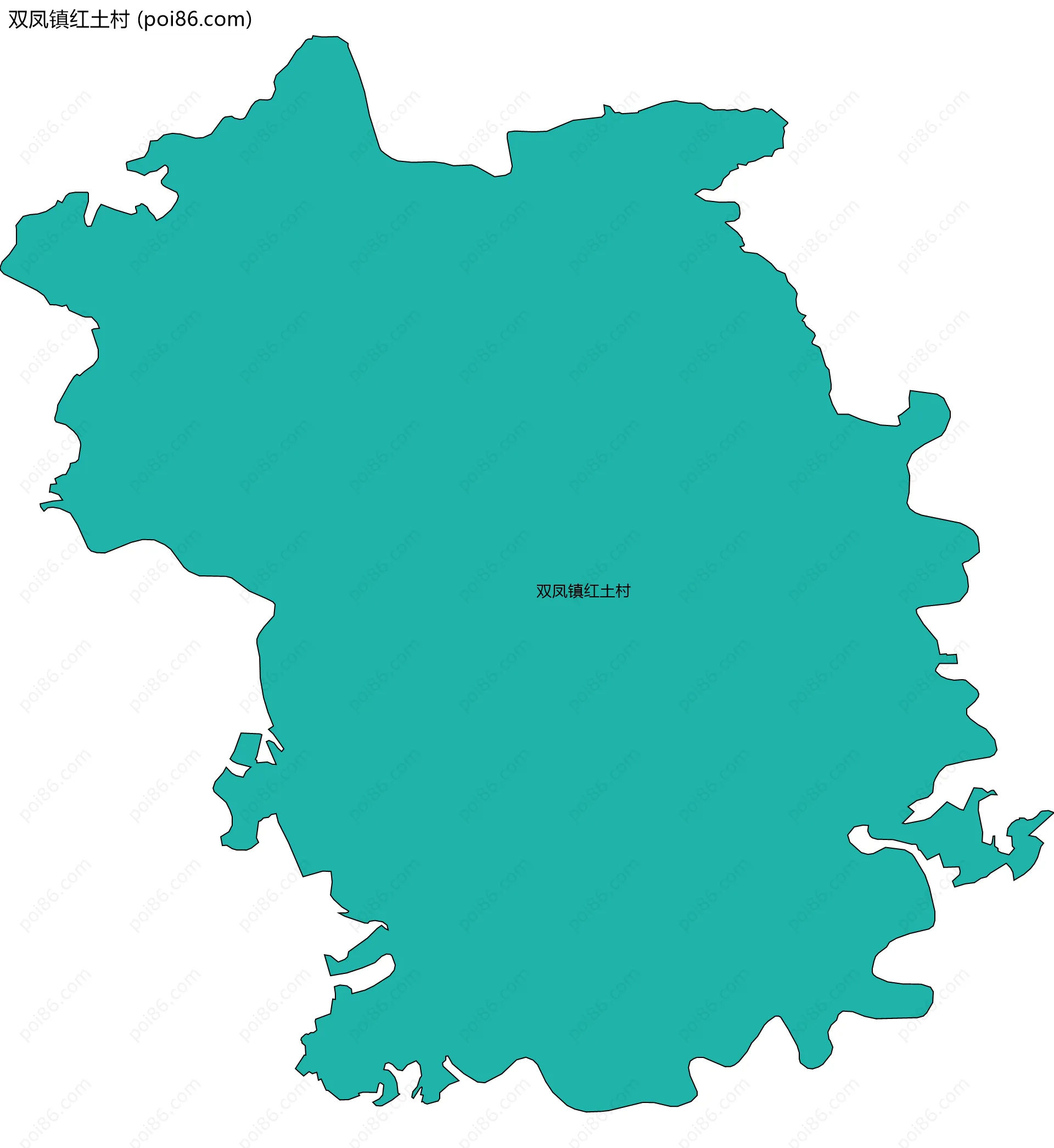 双凤镇红土村边界地图