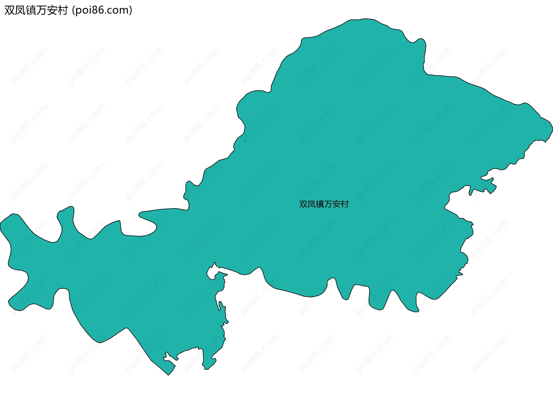 双凤镇万安村边界地图