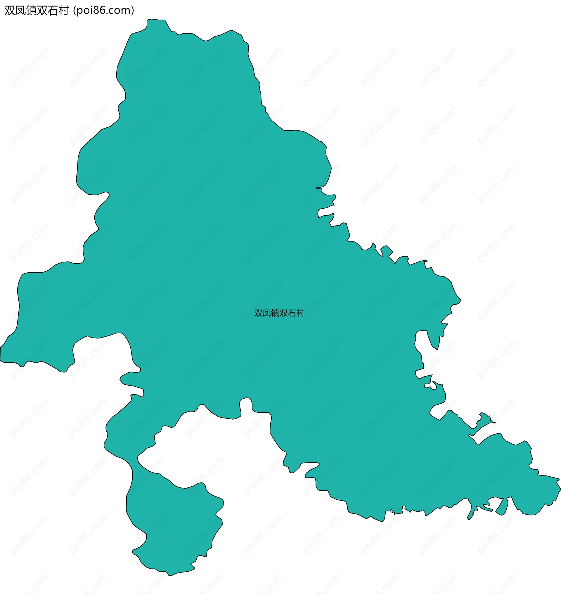 双凤镇双石村边界地图
