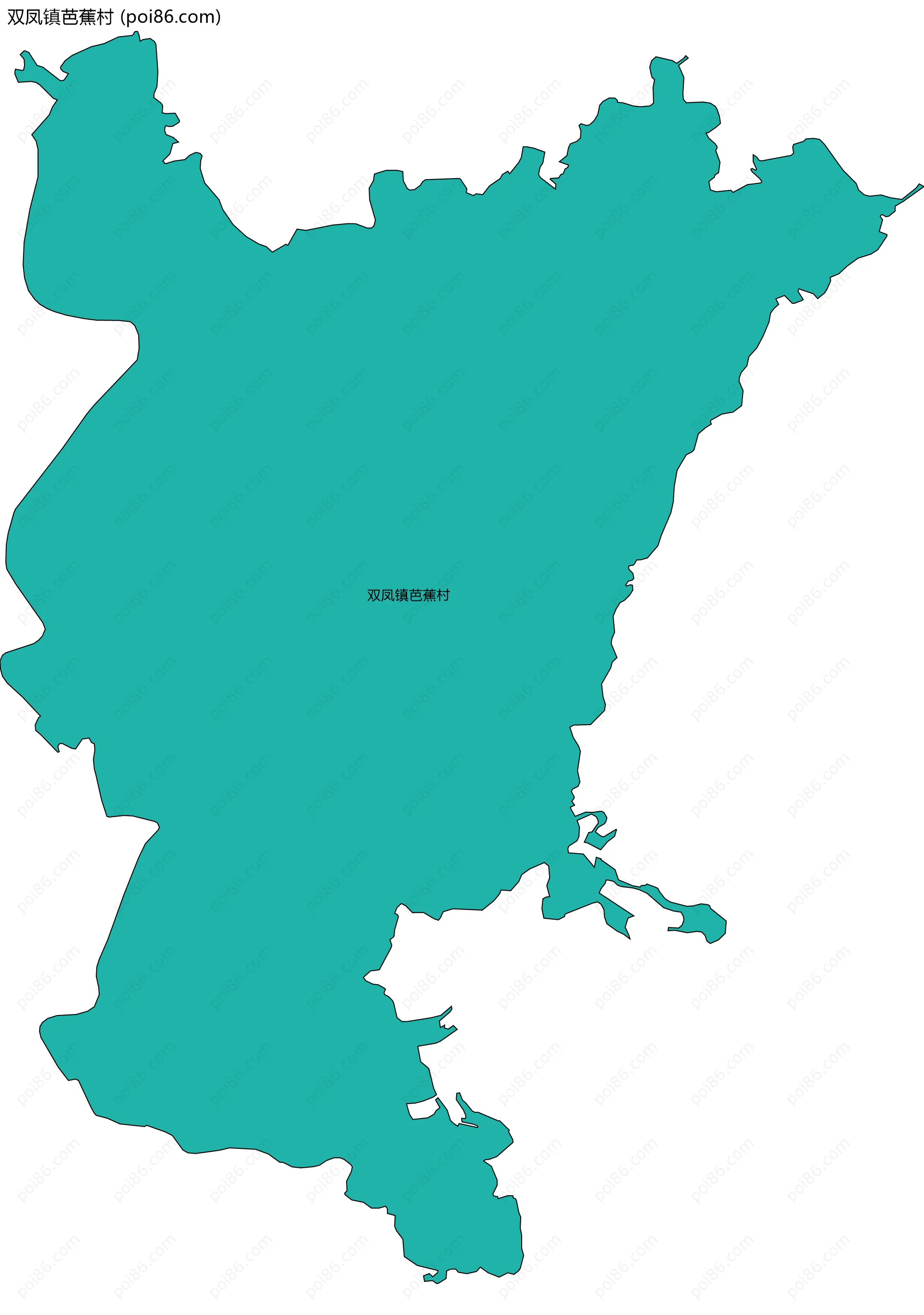 双凤镇芭蕉村边界地图