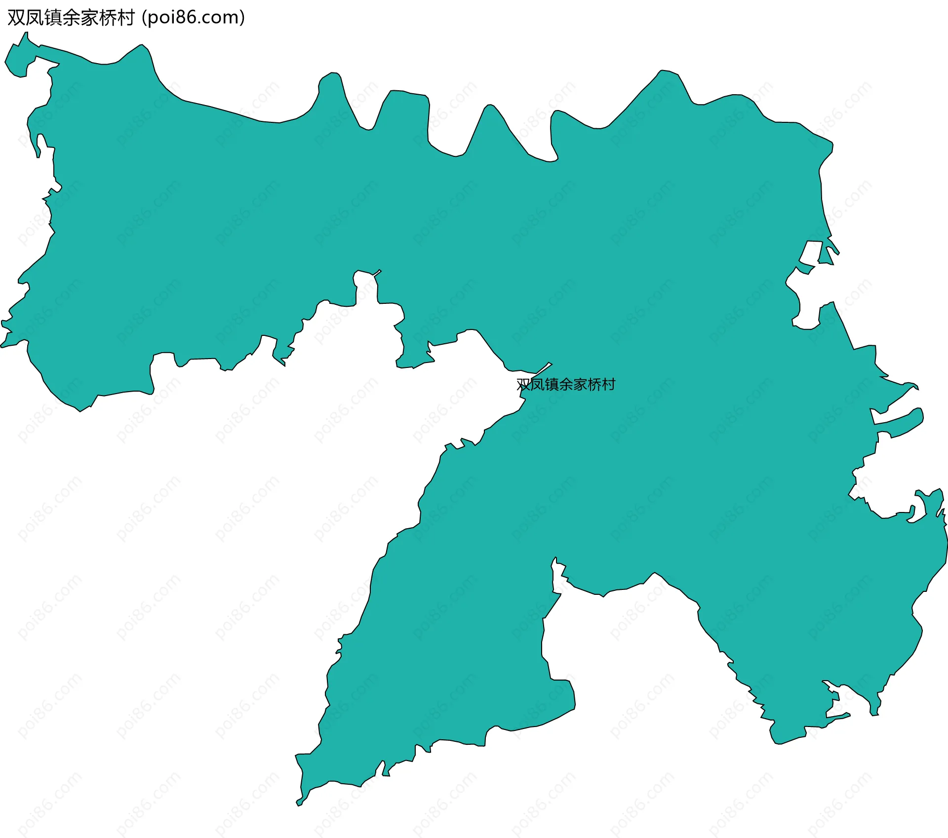 双凤镇余家桥村边界地图