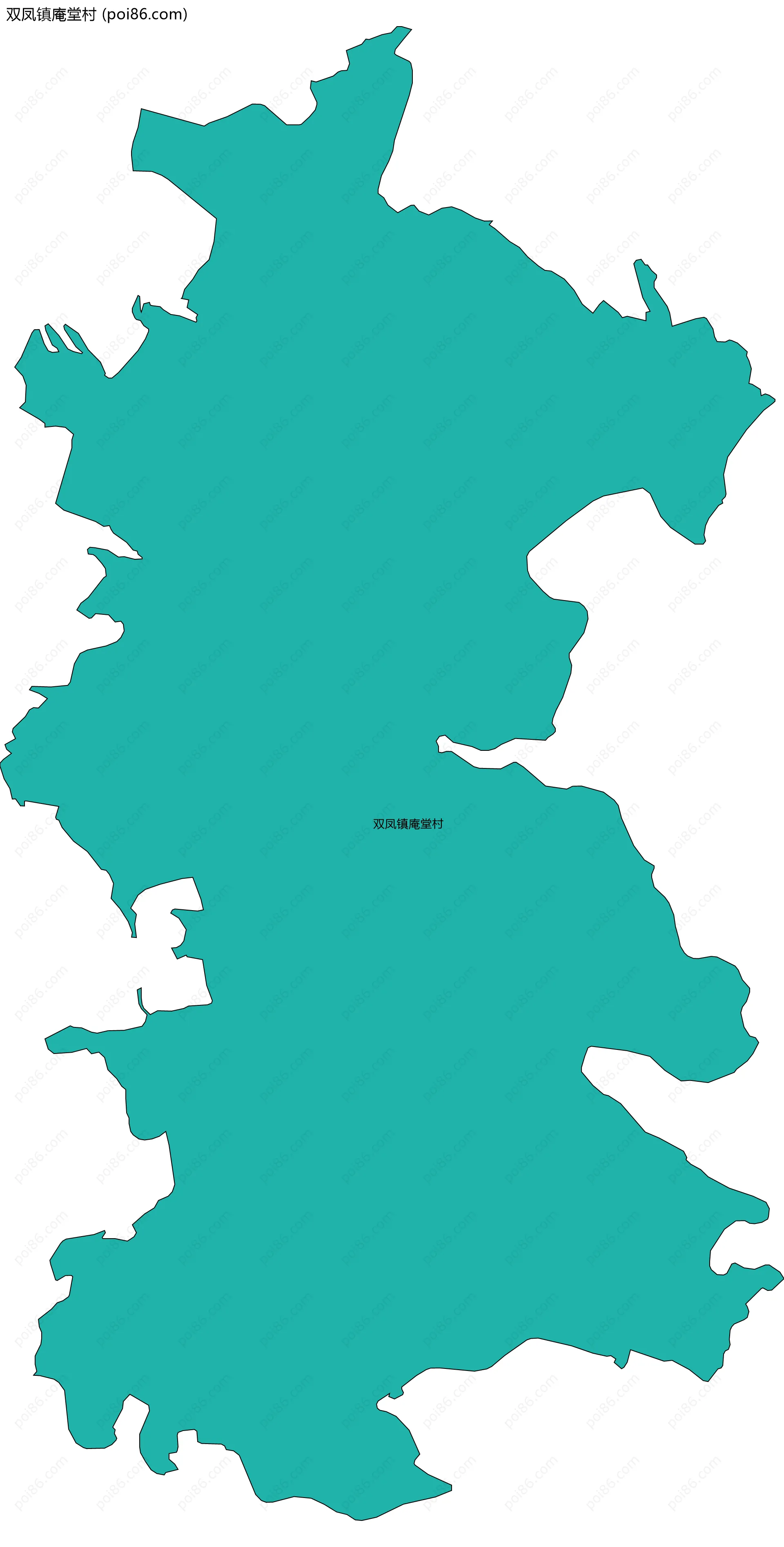 双凤镇庵堂村边界地图