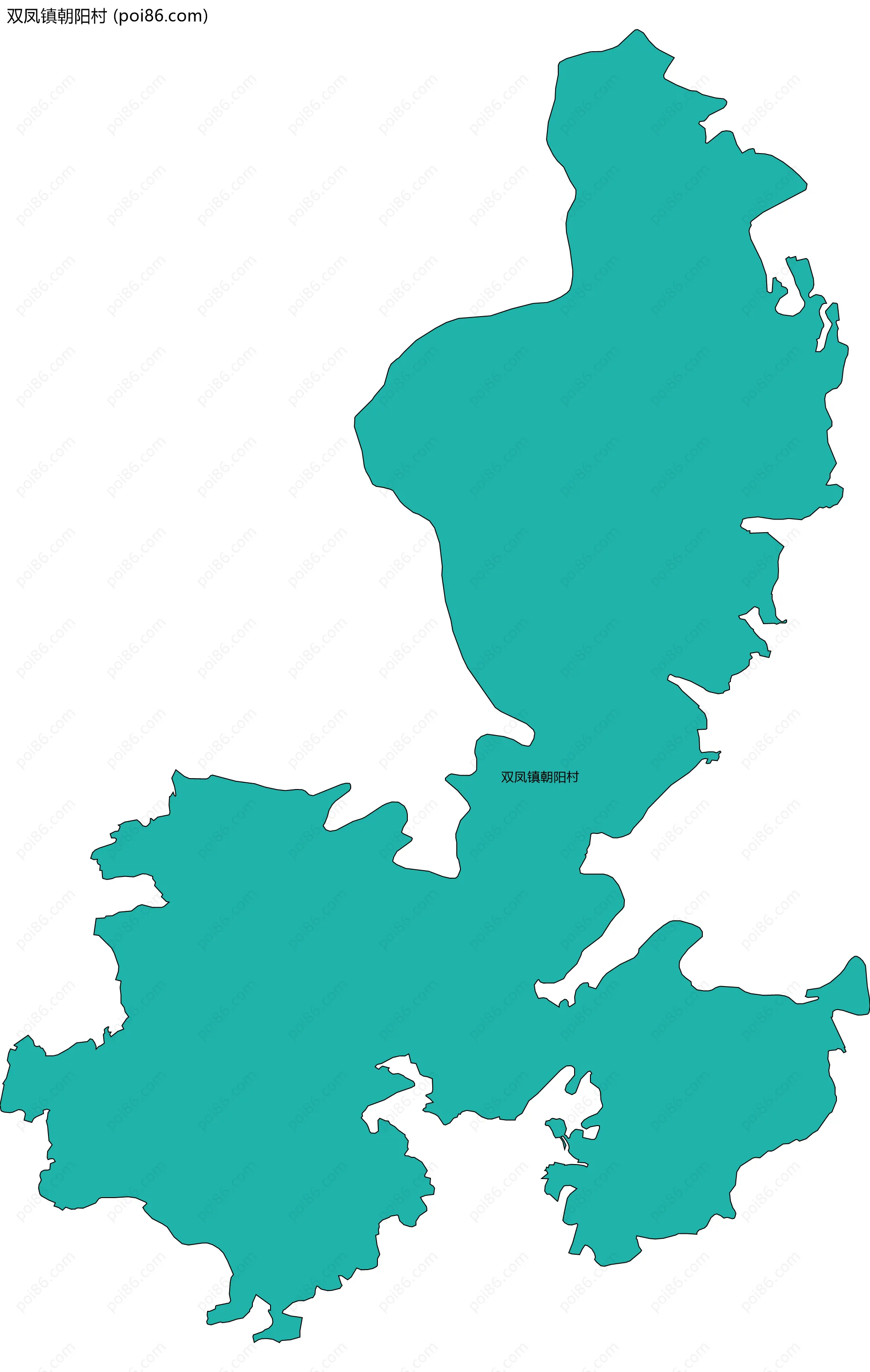 双凤镇朝阳村边界地图