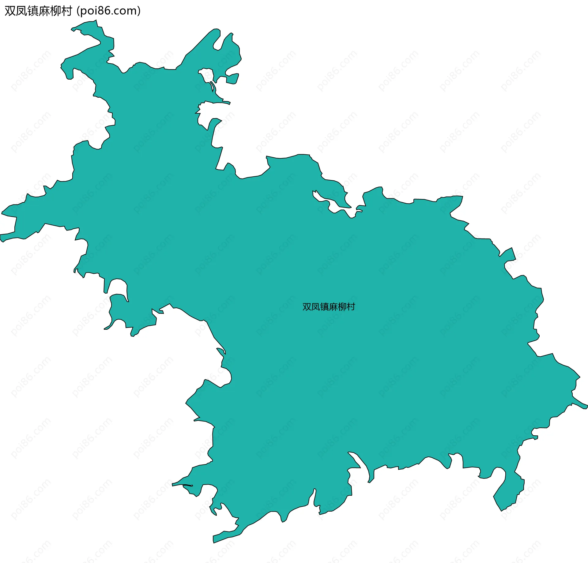 双凤镇麻柳村边界地图