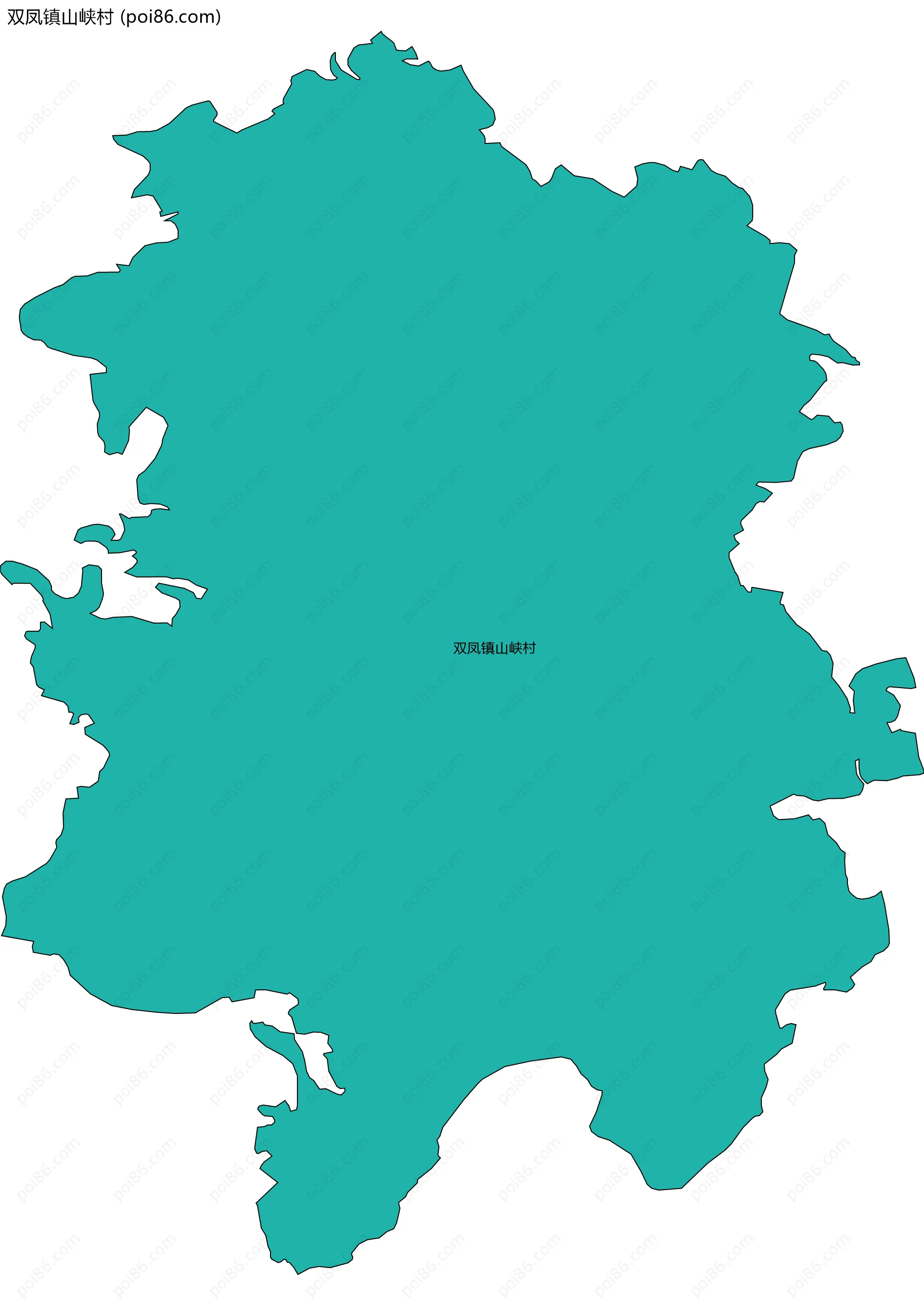 双凤镇山峡村边界地图