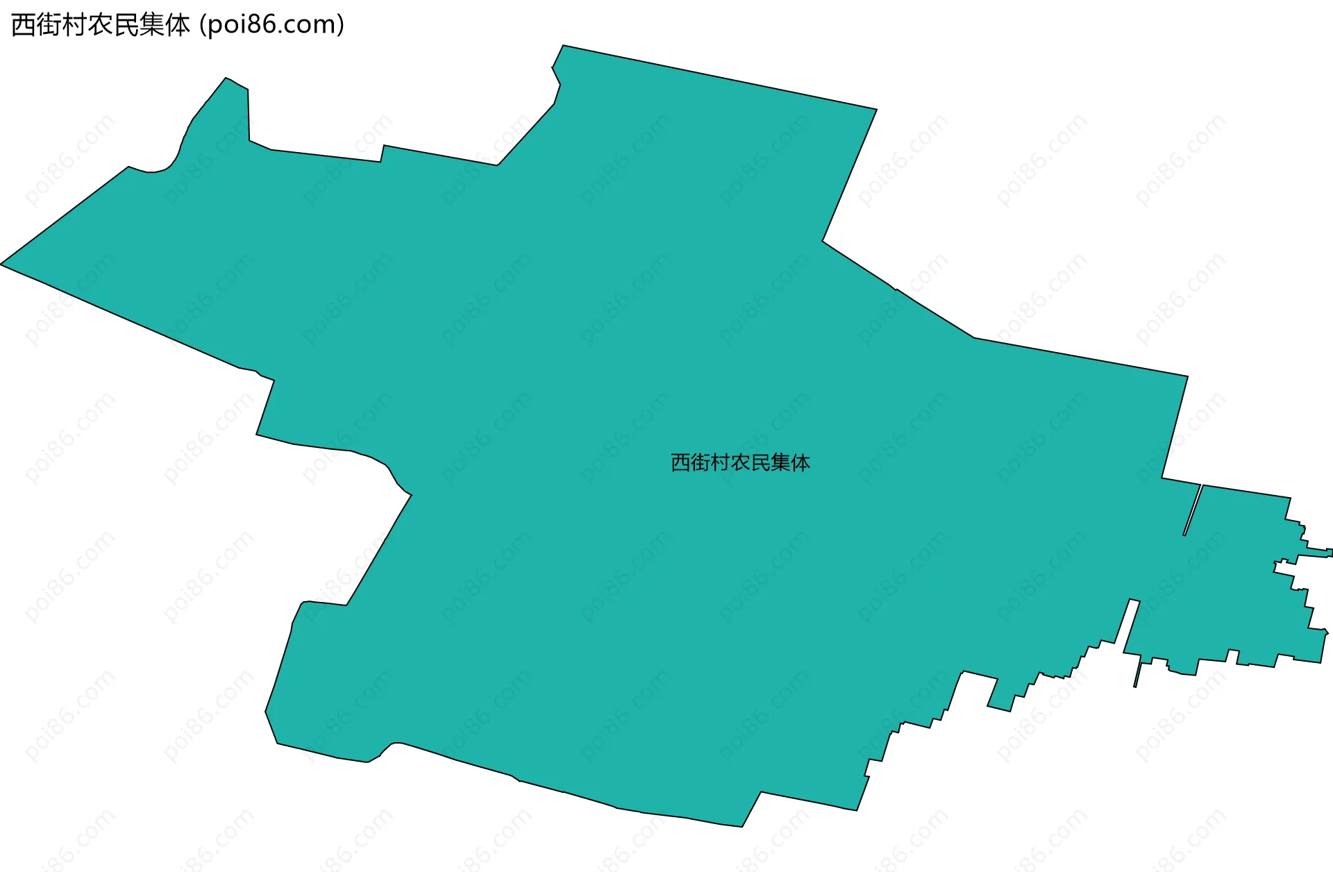 西街村农民集体边界地图